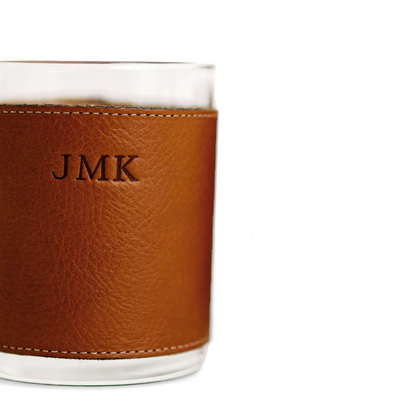 Leather Wrapped Rocks Glasses