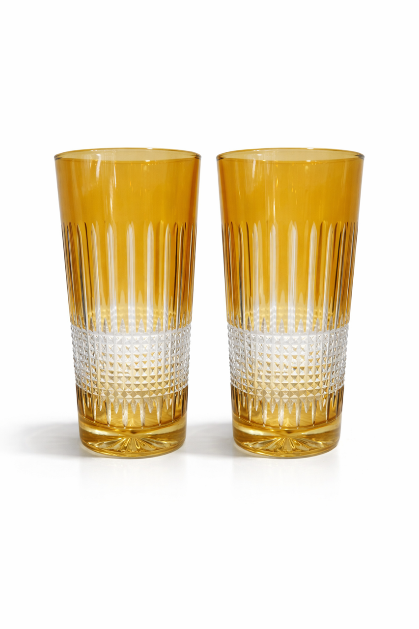 Miecz Crystal Red Highball Glasses - Set of 2 yellow