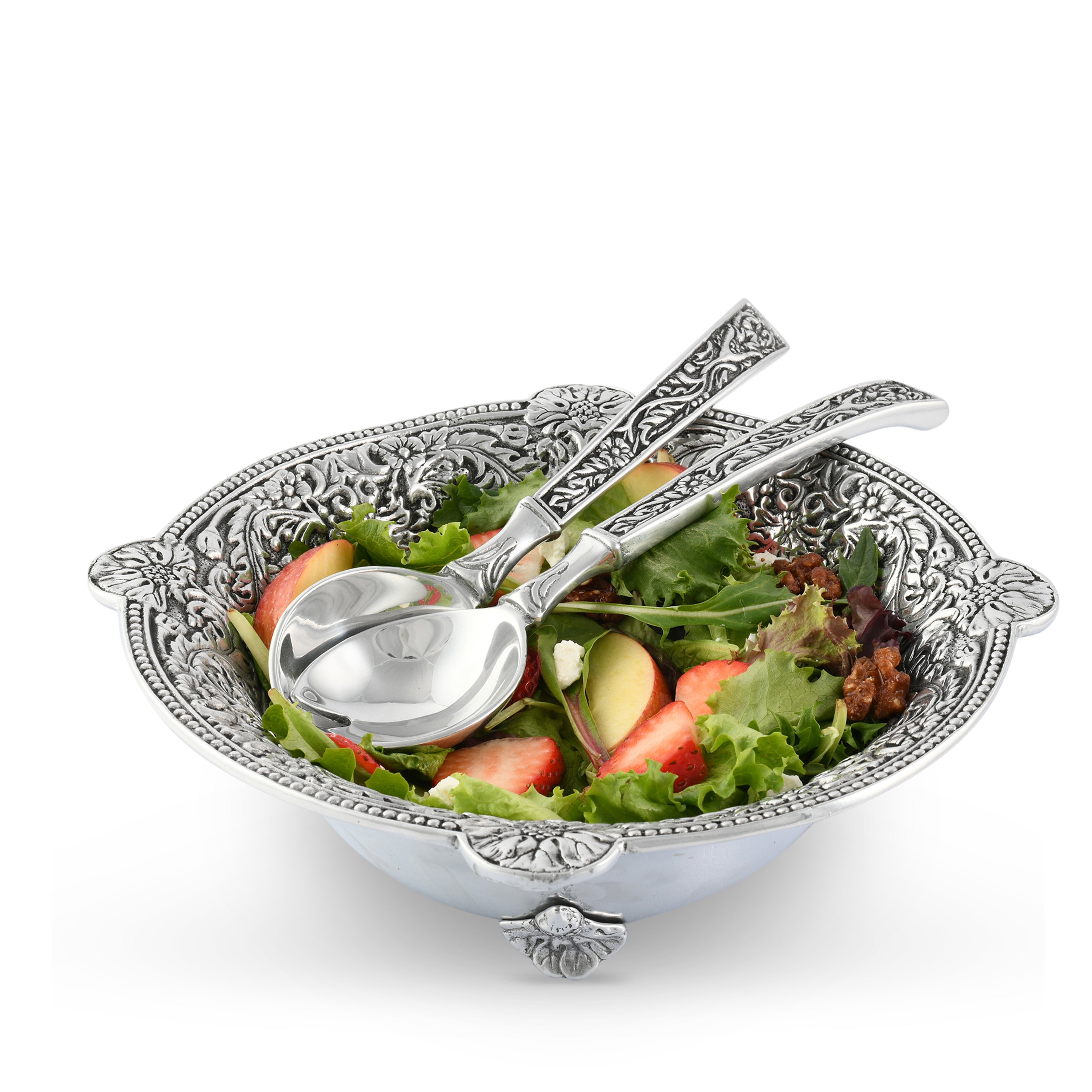 Concho Pattern Salad Bowl with Serving Set