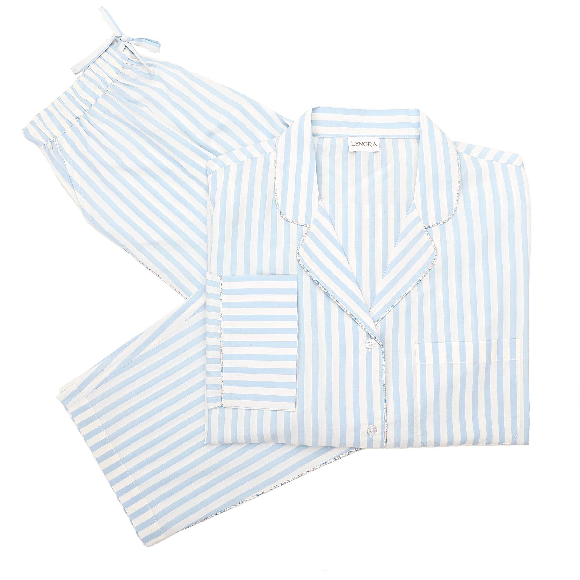 CLASSIC COTTON STRIPED CAPRI PAJAMAS