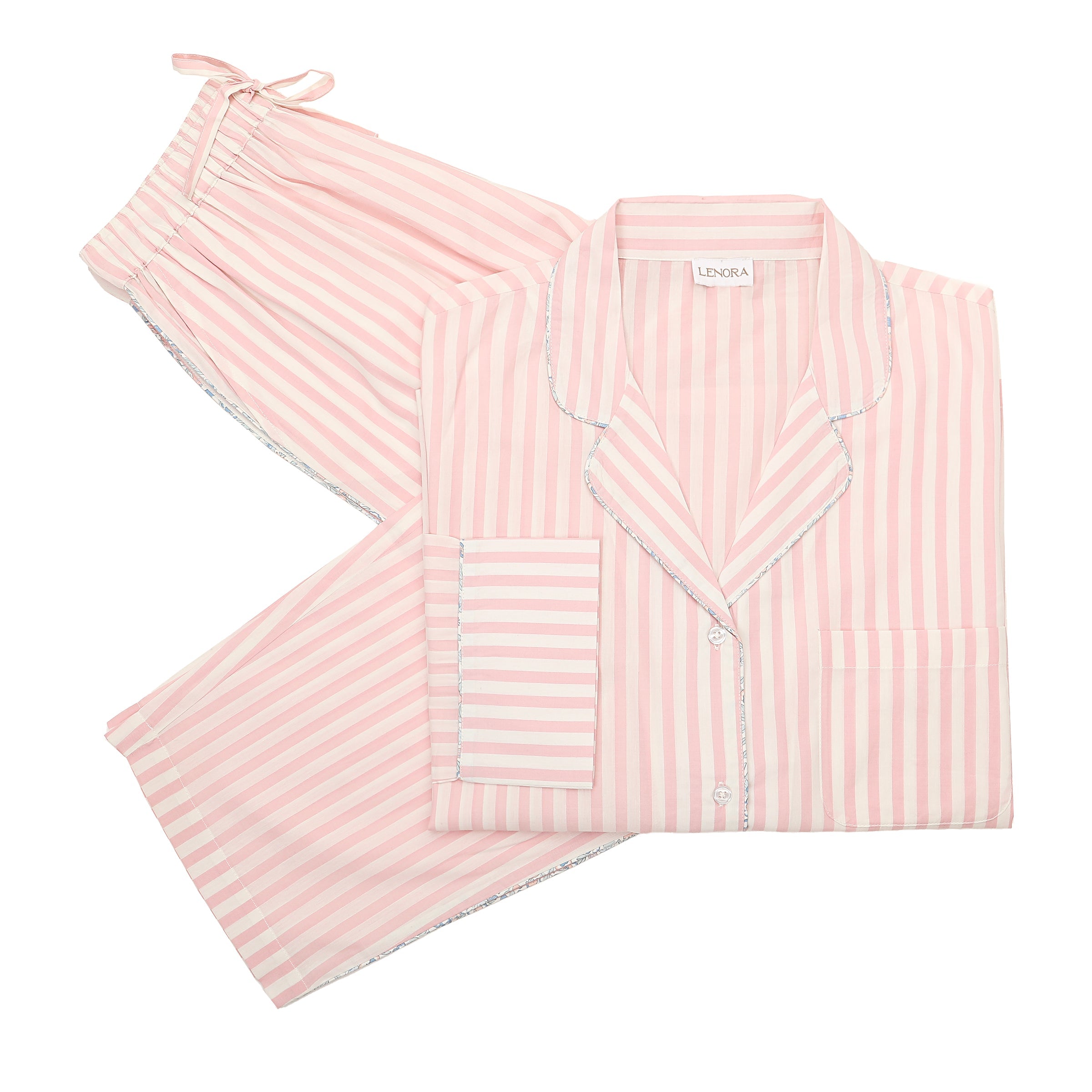CLASSIC COTTON STRIPED CAPRI PAJAMAS