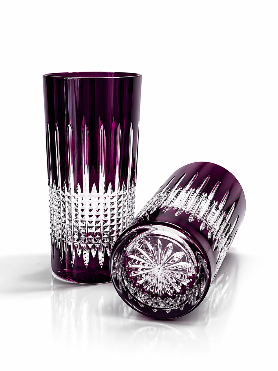 Miecz Crystal Red Highball Glasses - Set of 2 aubergine
