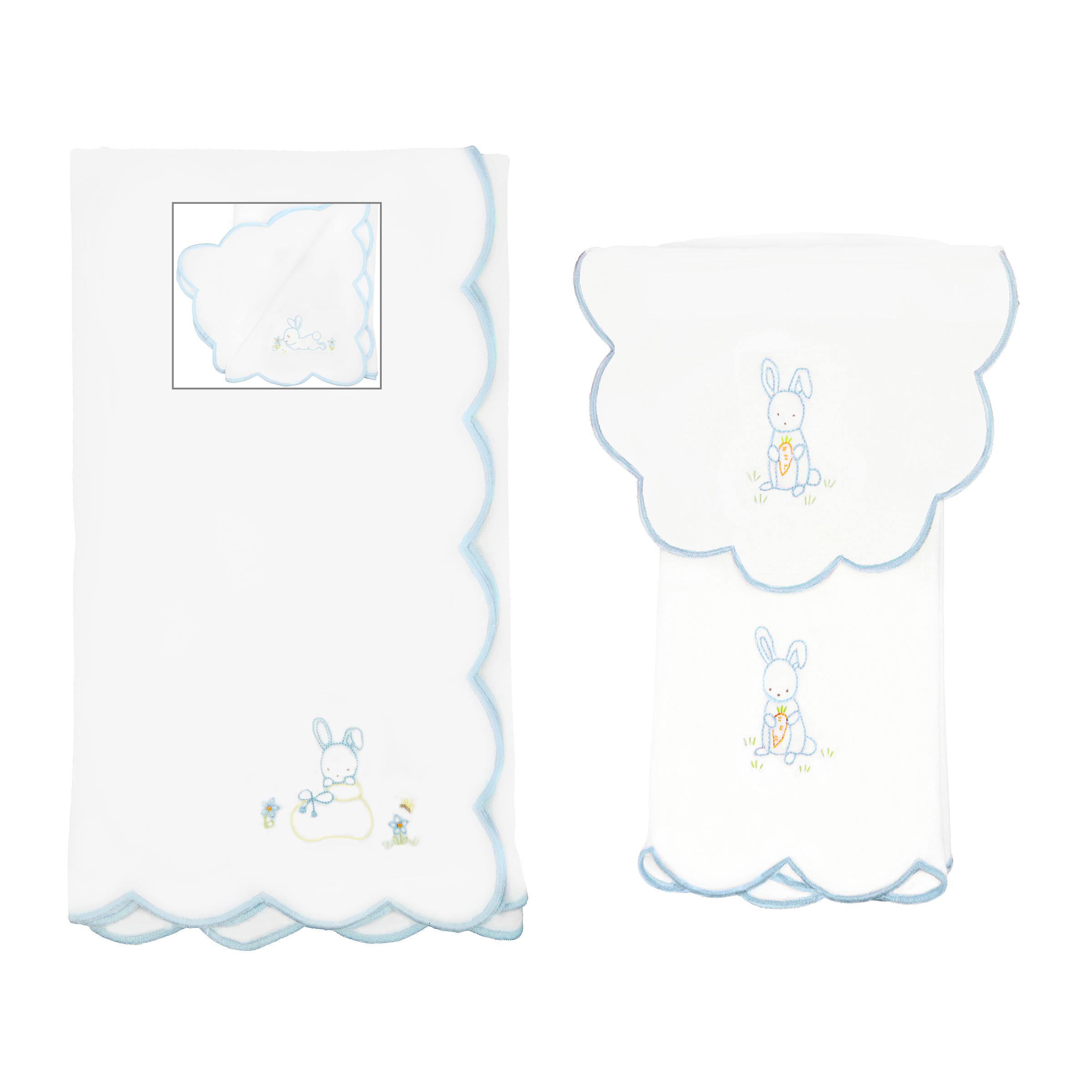 Baby Sleepy Bunny Cotton Knit Blanket