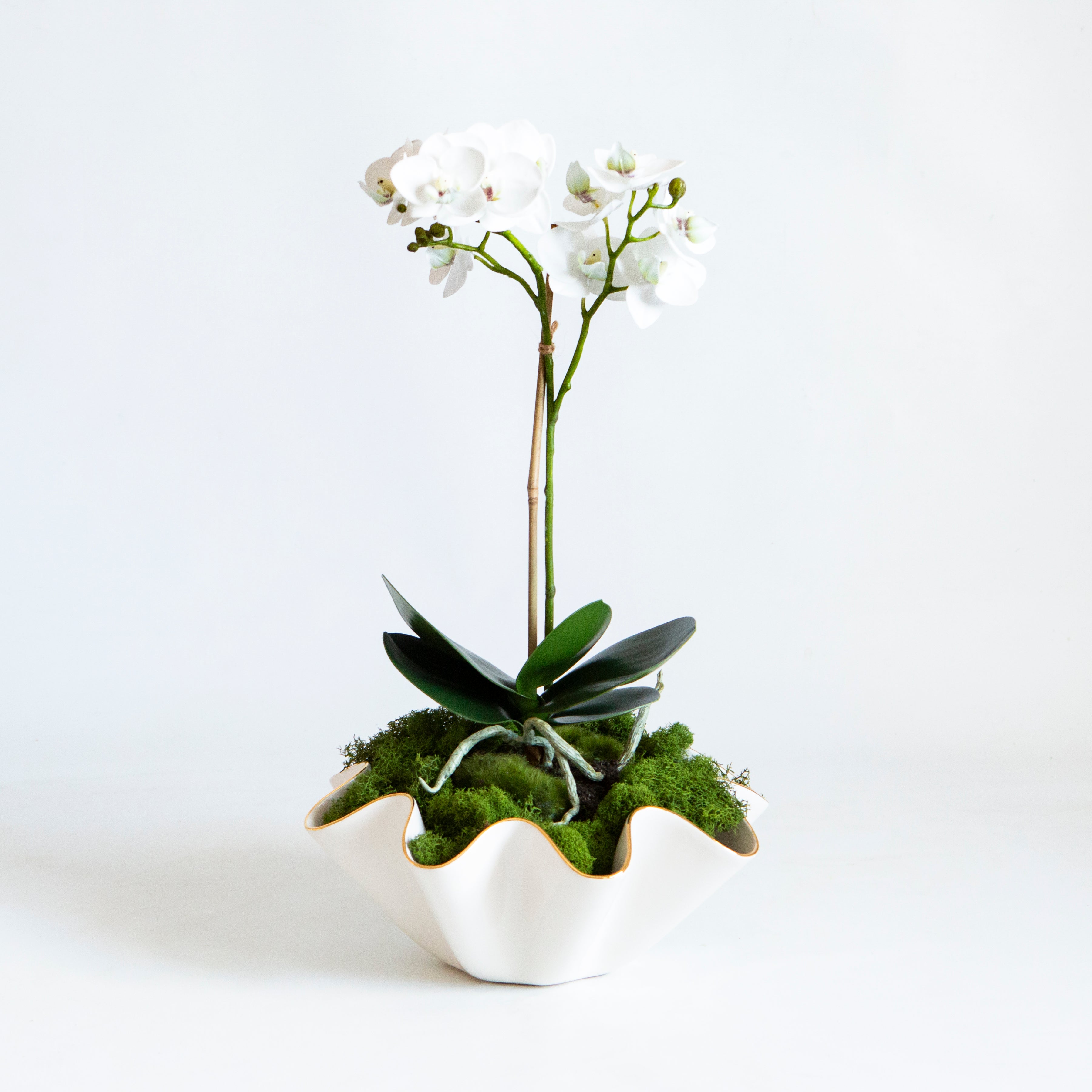 17" Faux Orchid Drop-In