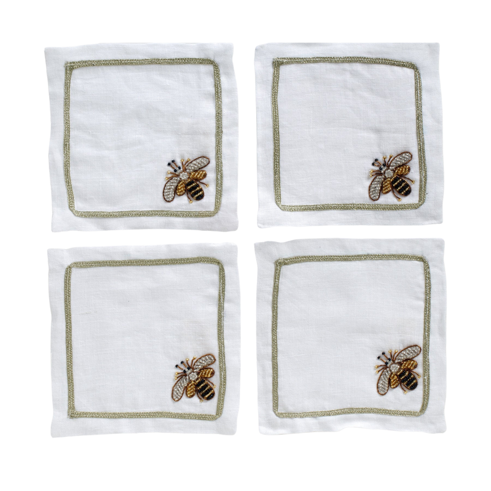 Stripey Bee Cocktail Napkins