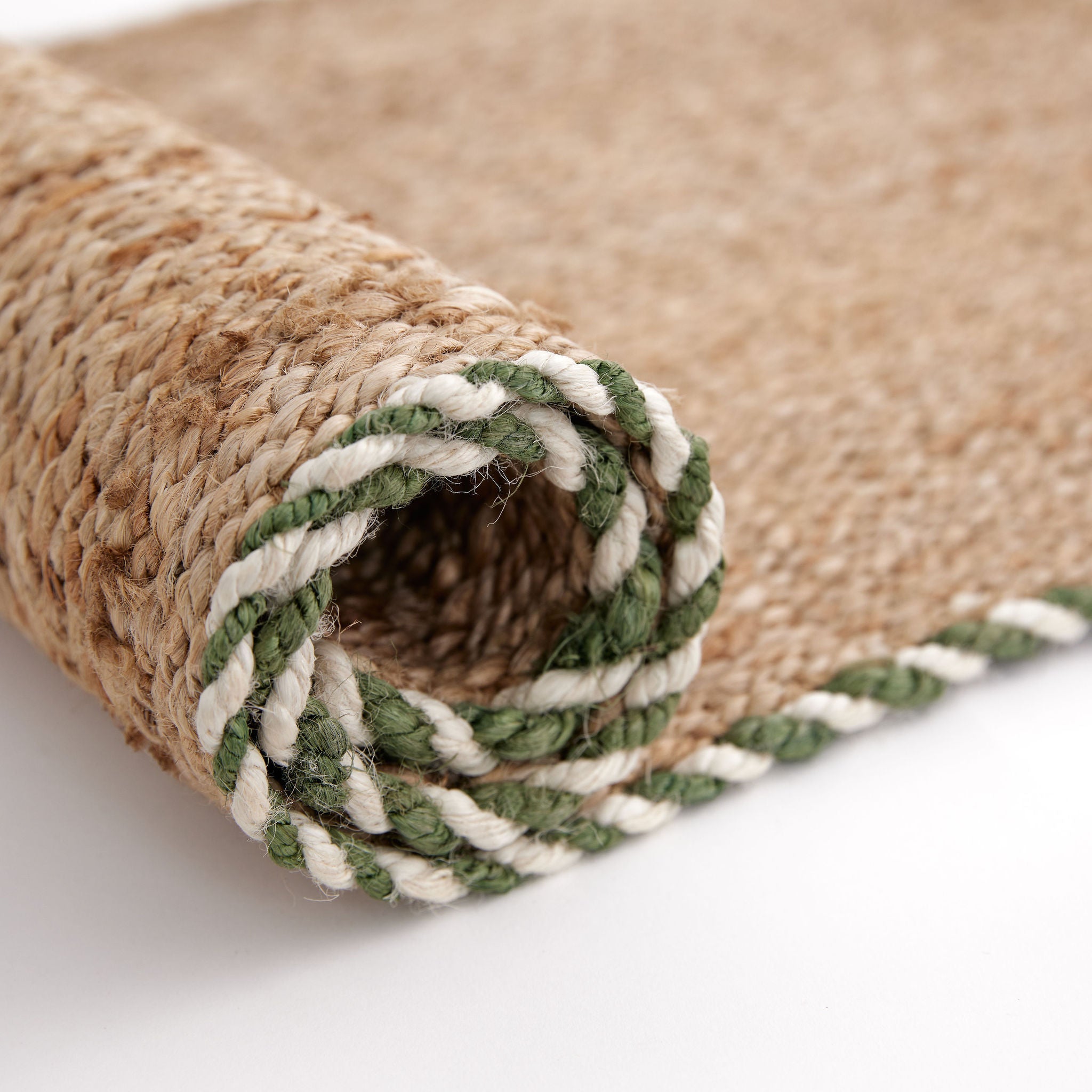 Braided Jute Doormat in Basil