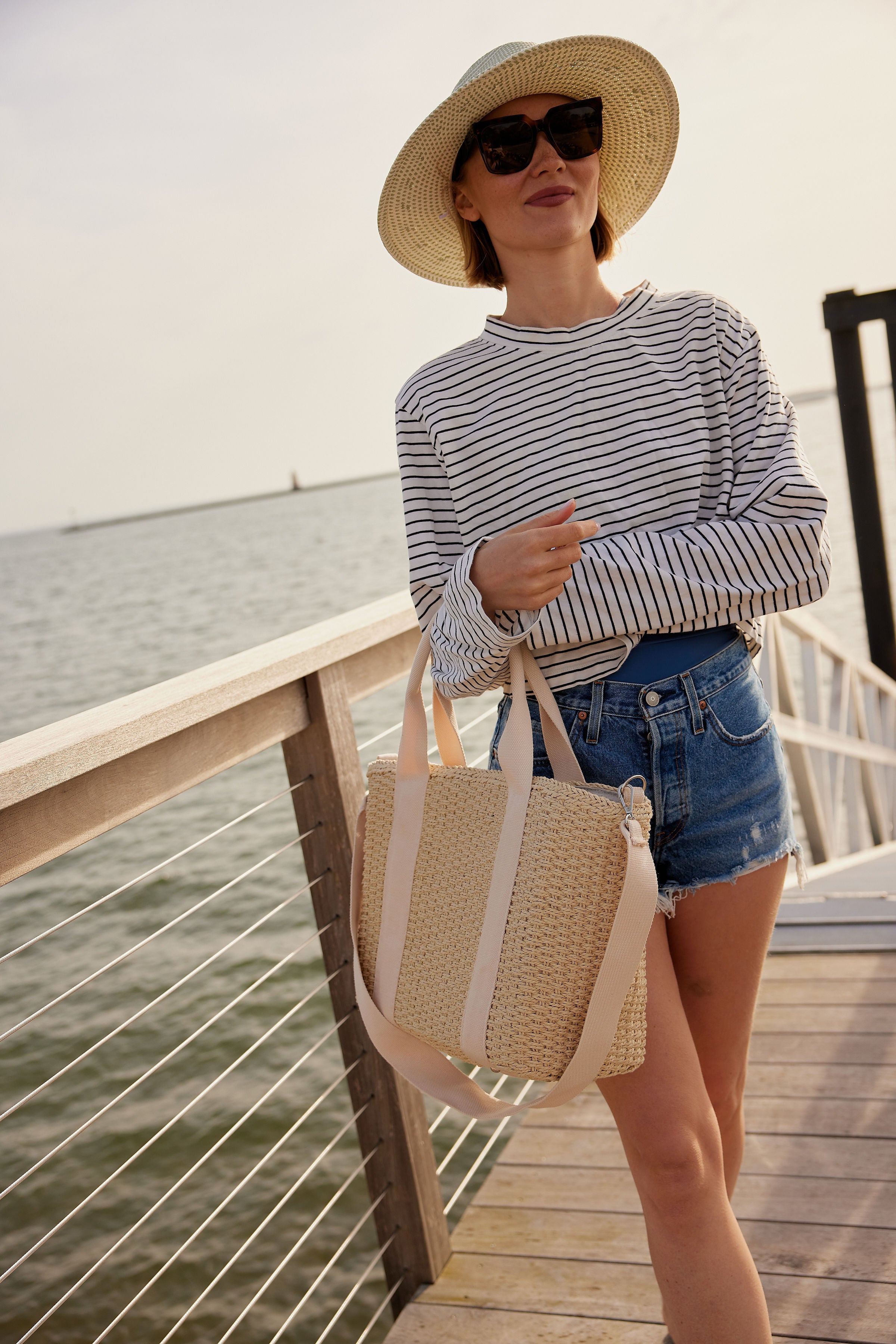 Modern Straw Cooler Tote