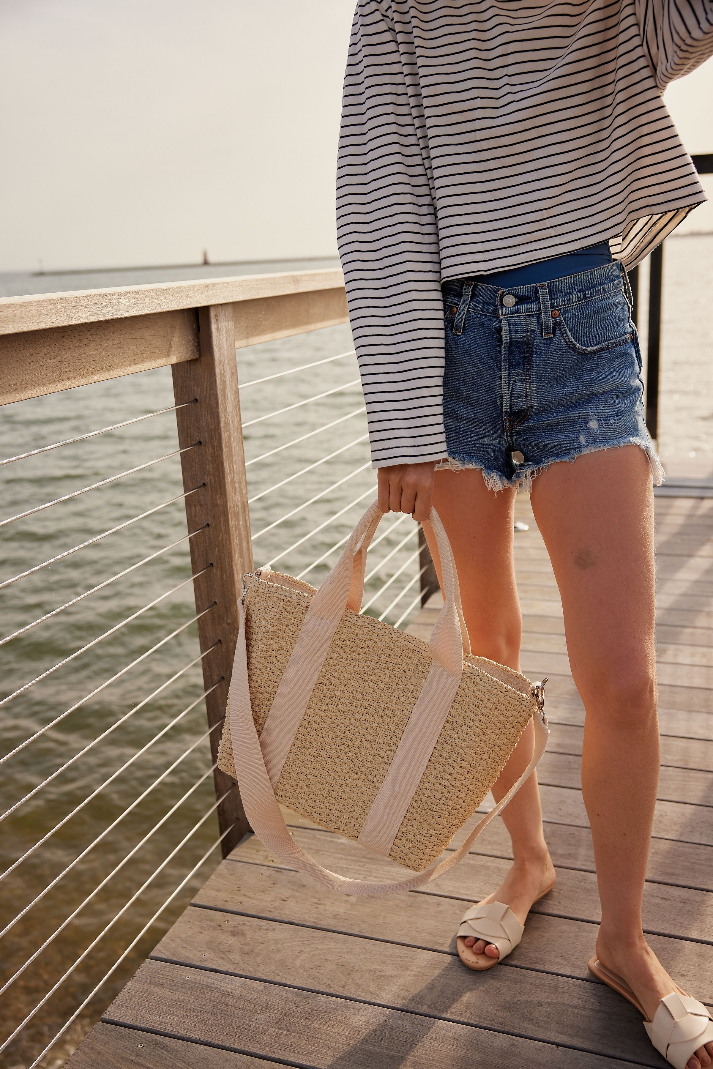 Modern Straw Cooler Tote