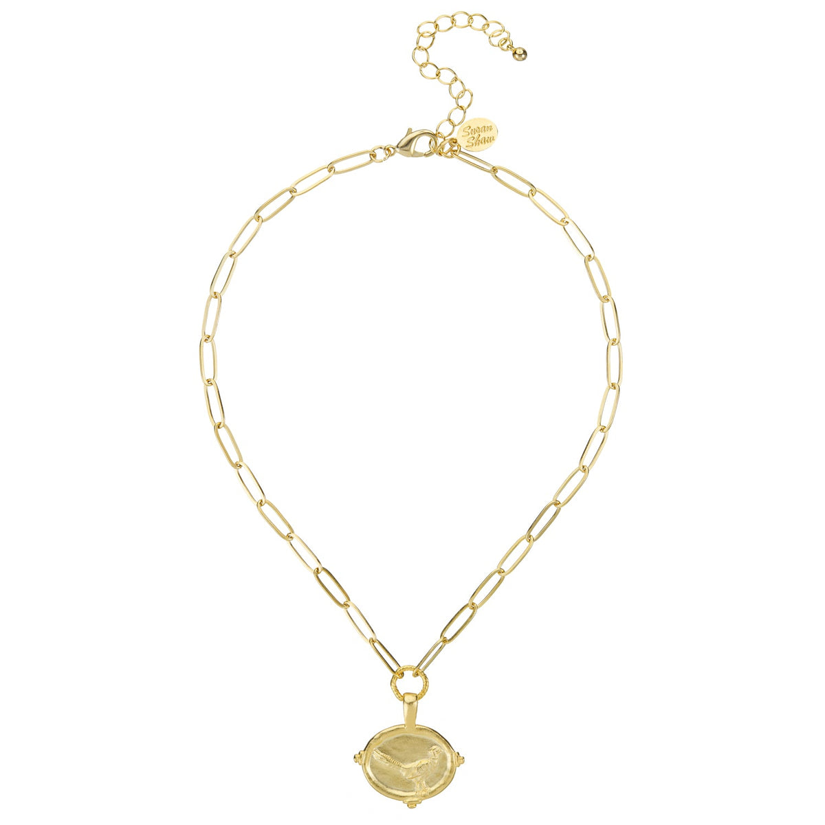 Pheasant Paperclip Necklace