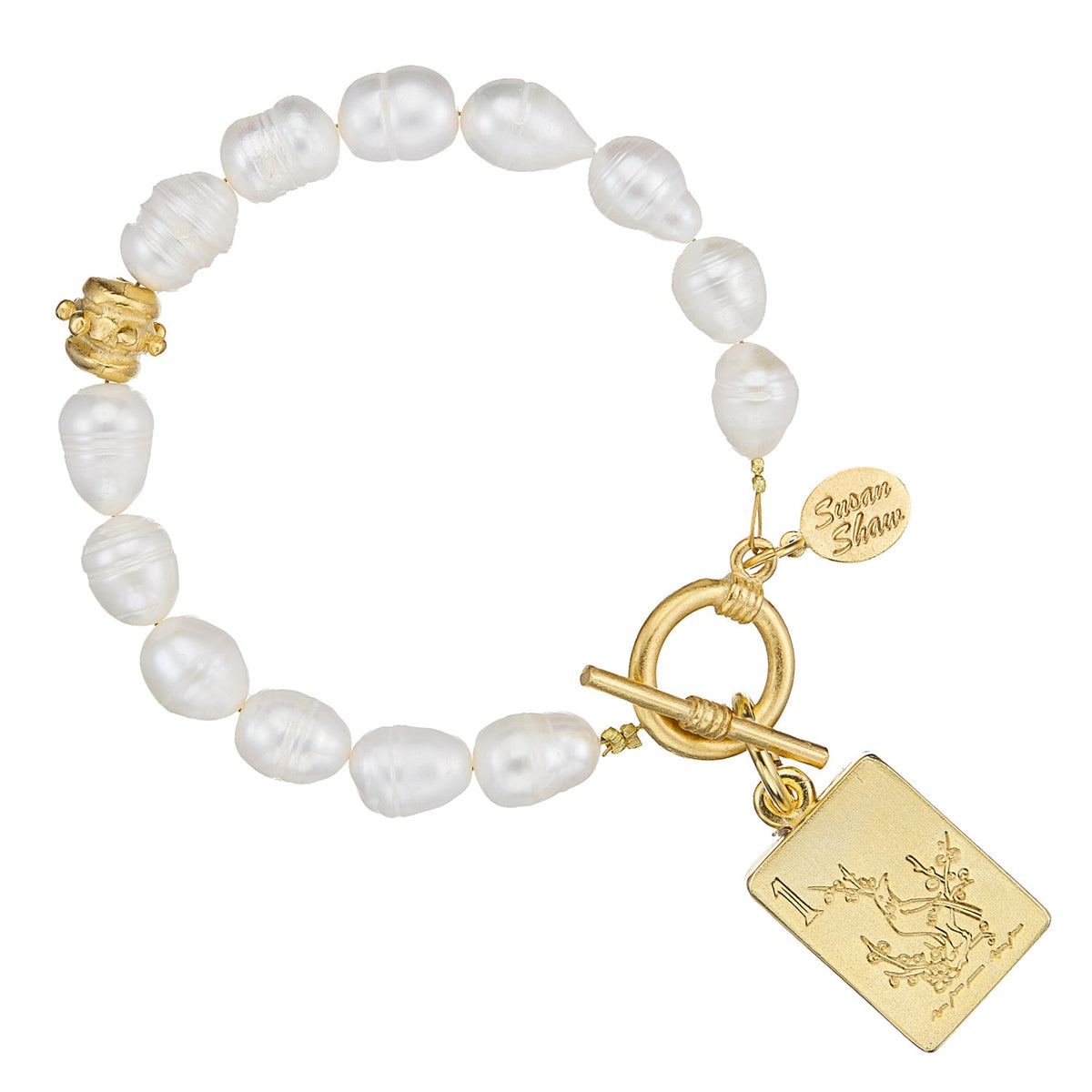 Bird Bam Mahjong Pearl Bracelet