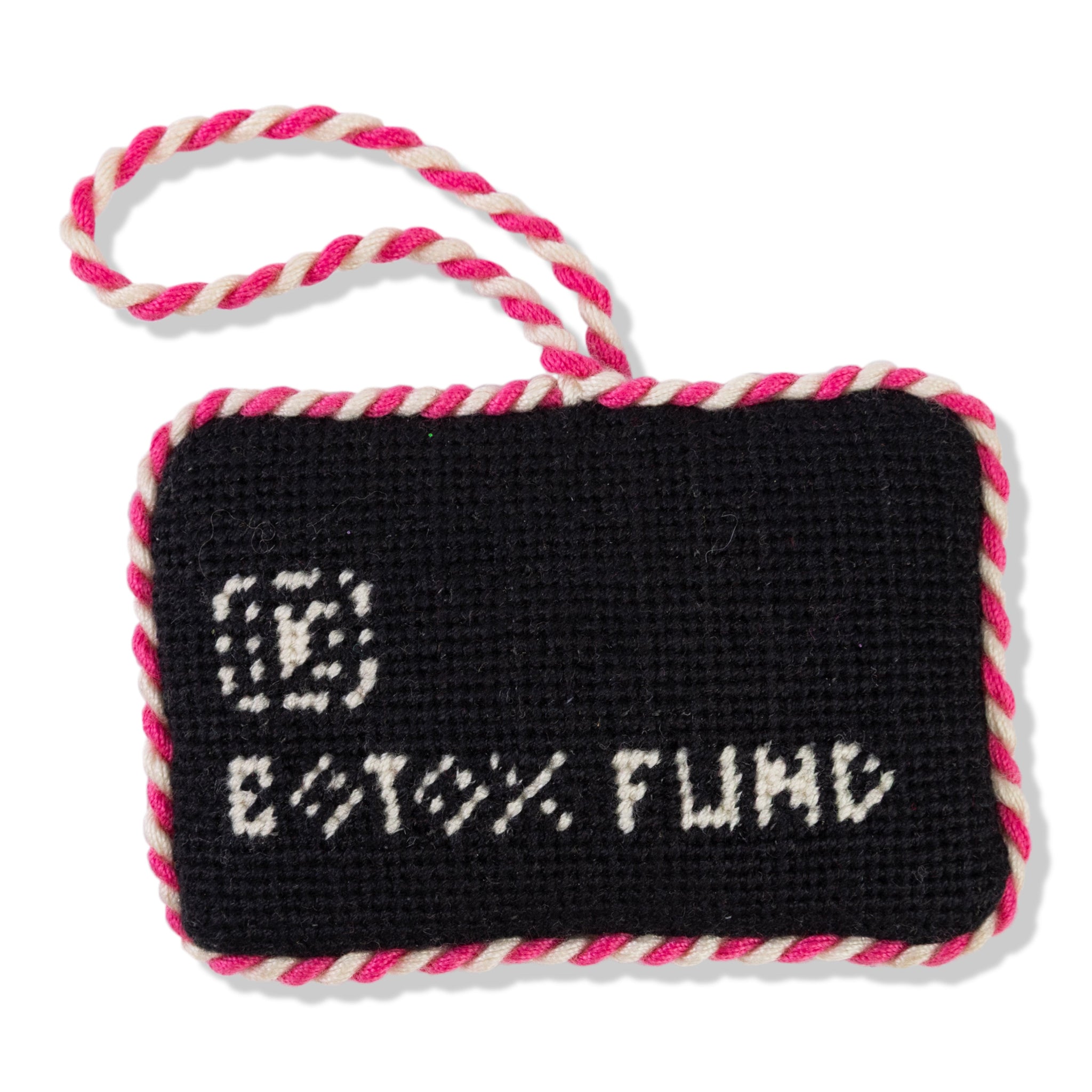 Black Card Needlepoint Icon Ornament