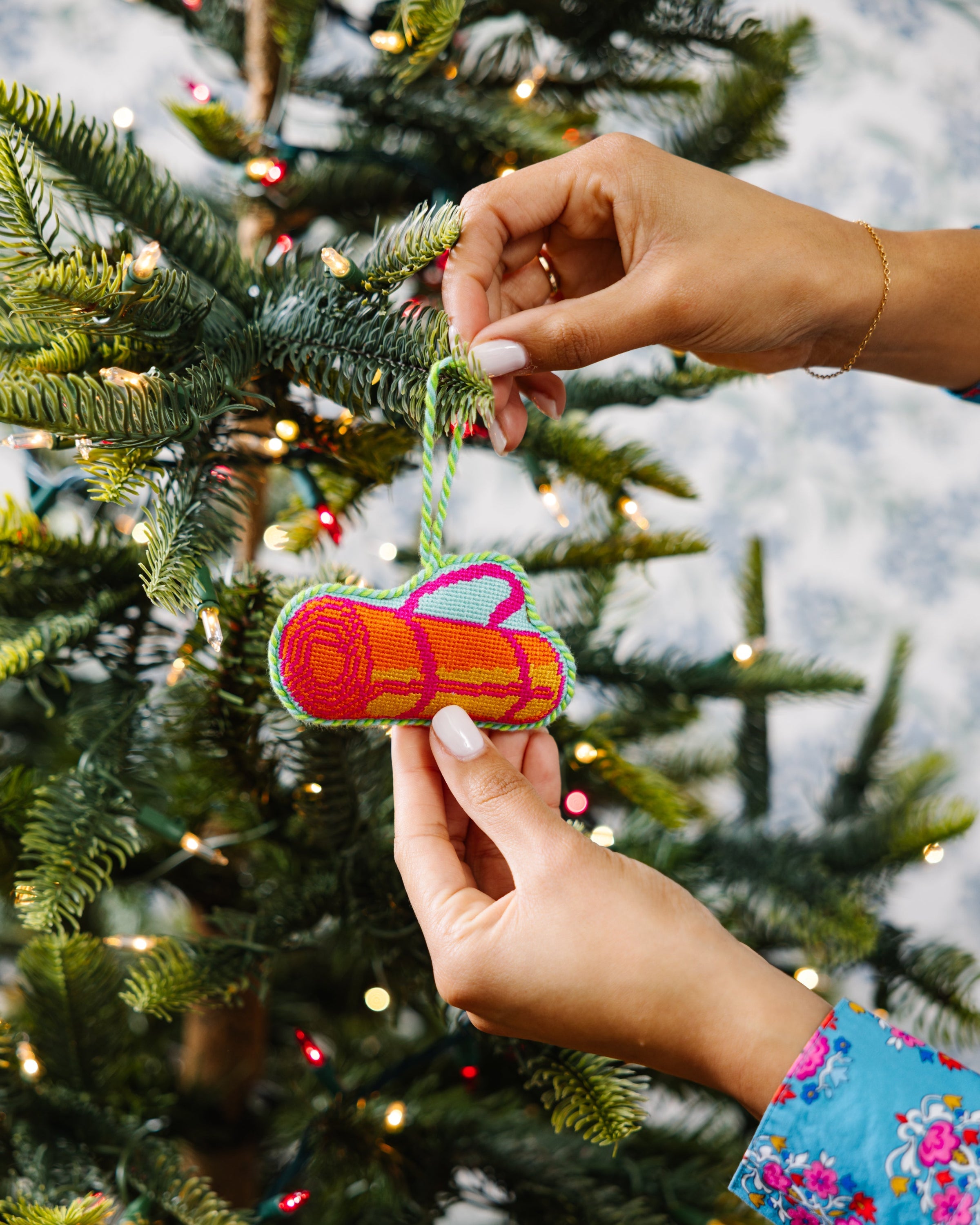 Yoga Mat Needlepoint Icon Ornament