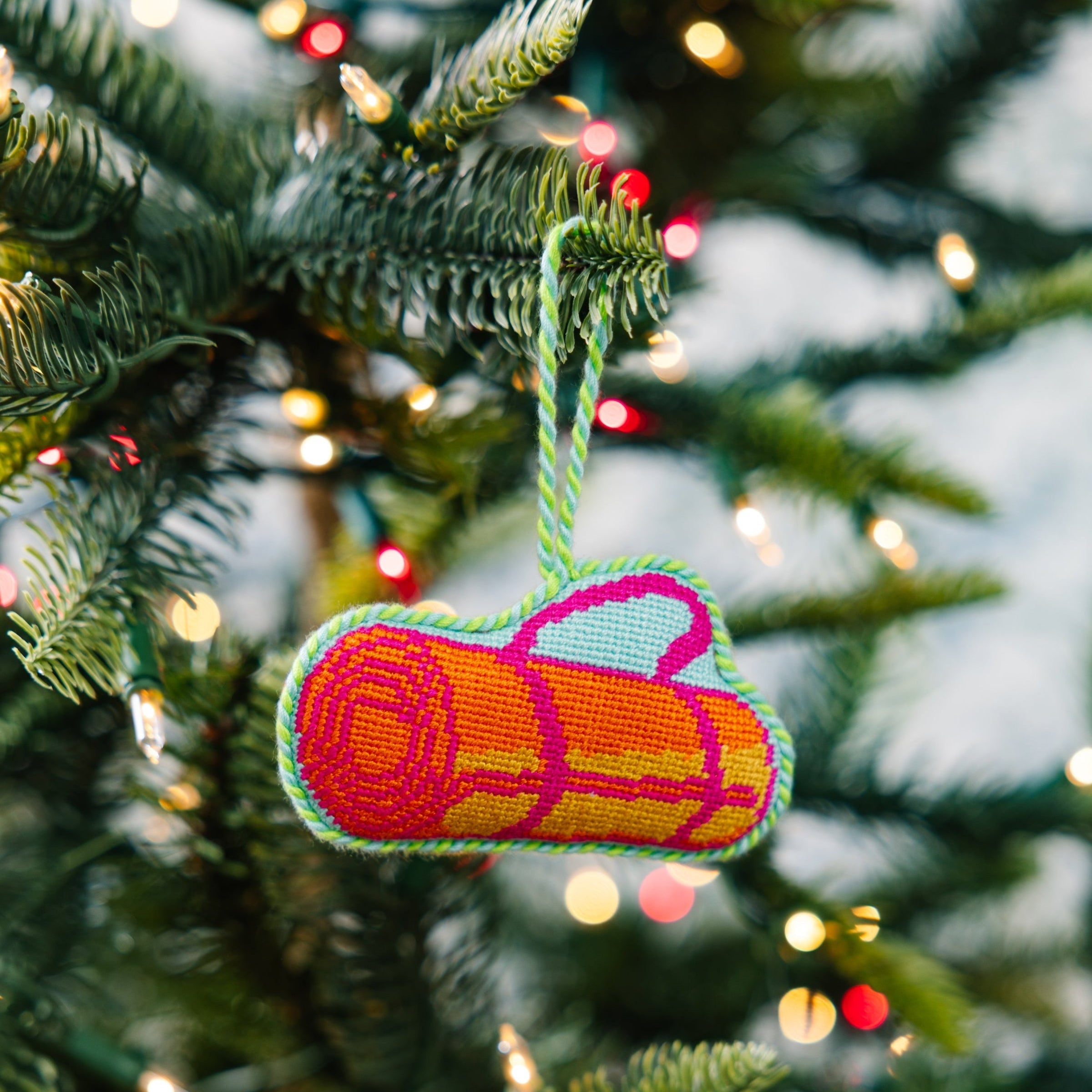 Yoga Mat Needlepoint Icon Ornament