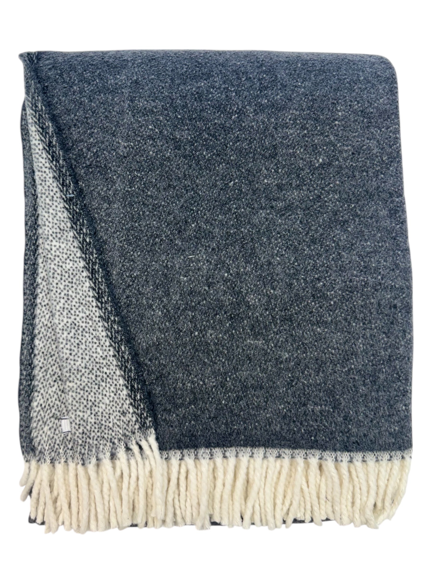 Double Faced Solid Mini Chevron Throw
