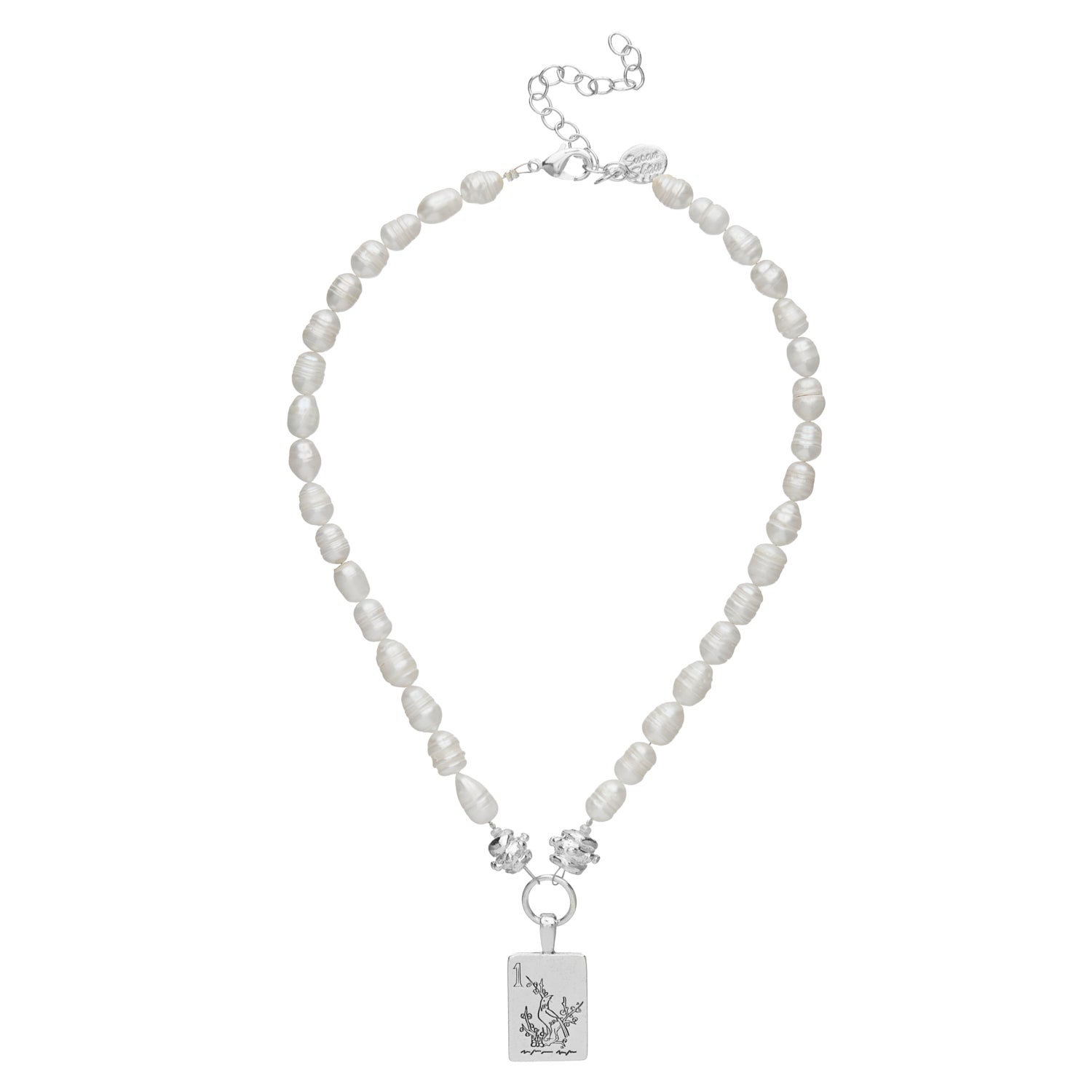 Bird Bam Mahjong Pearl Necklace