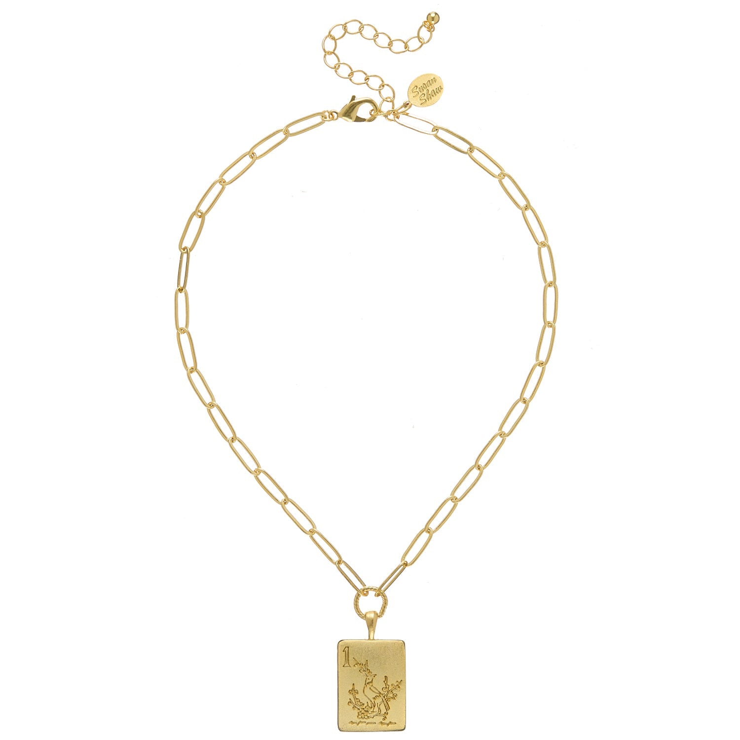 Bird Bam Mahjong Medium Paperclip Necklace