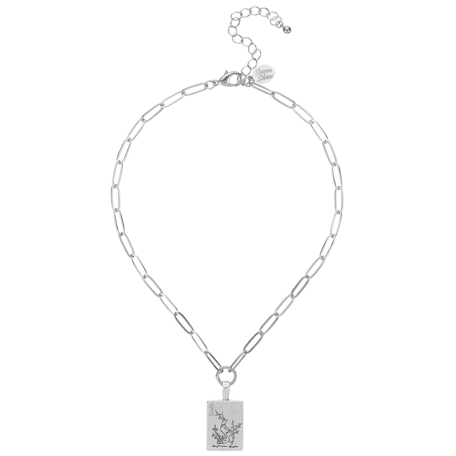 Bird Bam Mahjong Medium Paperclip Necklace