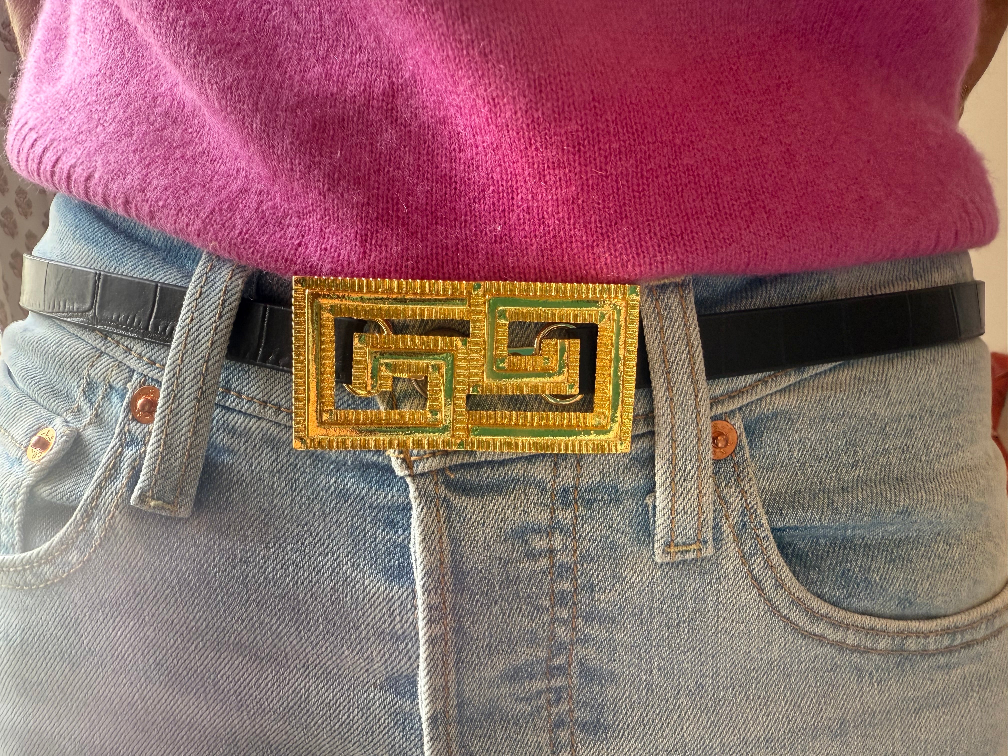 Greek Key Belt Buckle