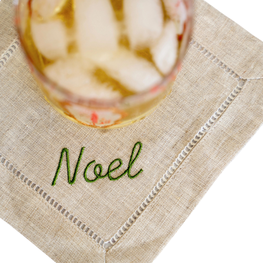 Holiday Linen Coasters