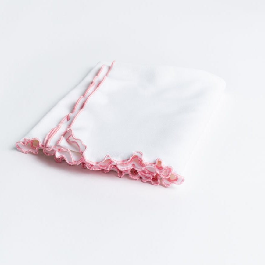 Lettuce Leaf Edge Receiving Blanket - No Ribbon