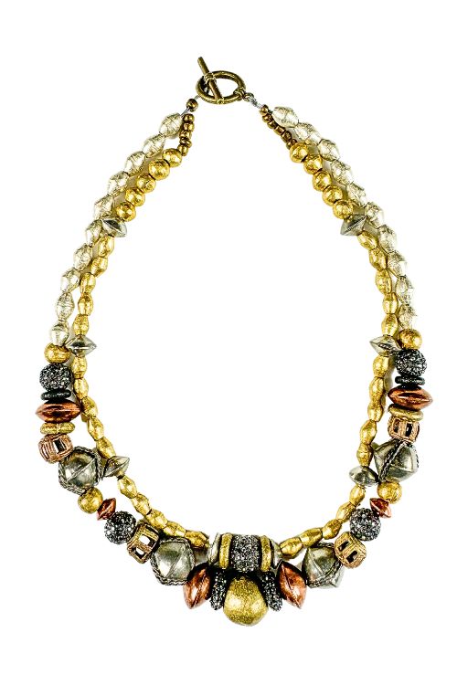 Classic Woven Necklace | Mixed Metal