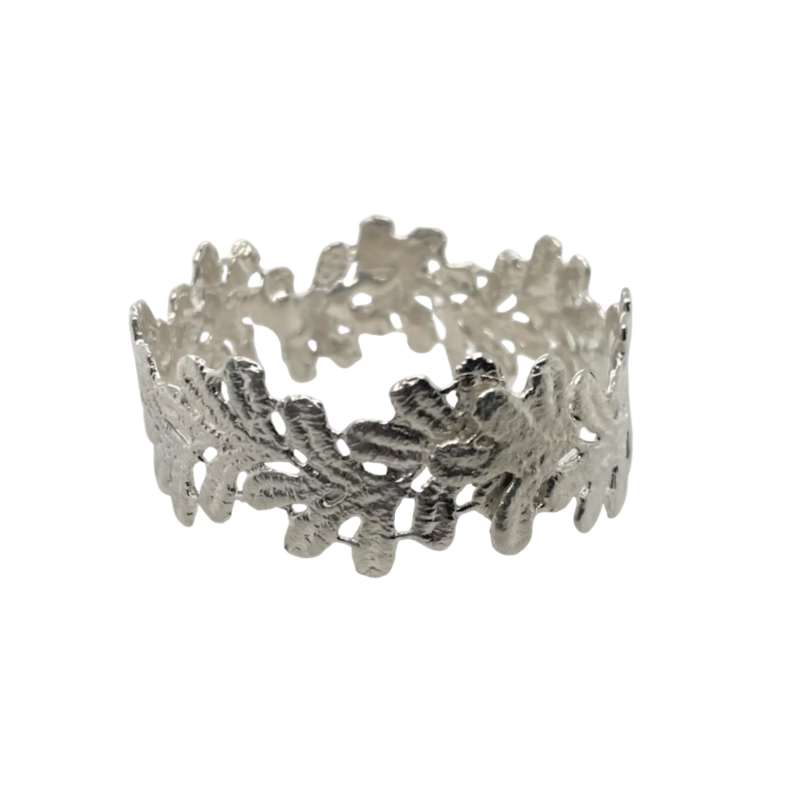 Silver Leaf Bangle