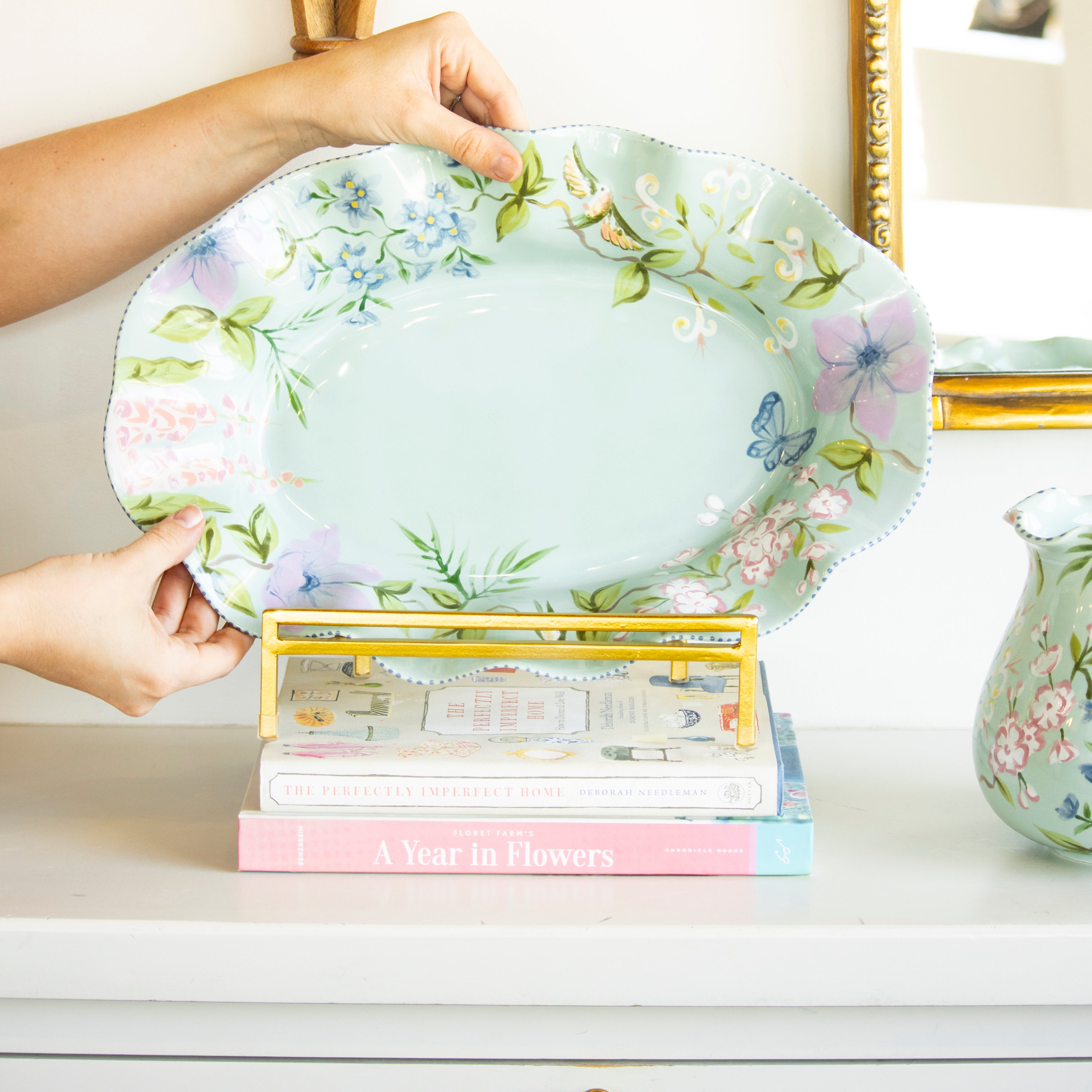 Southern Chinoiserie Amabella Wavy Serving Platter