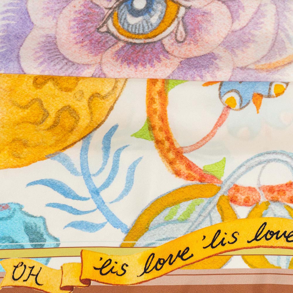 Colorful floral design with text 'OH lis love' on a white background