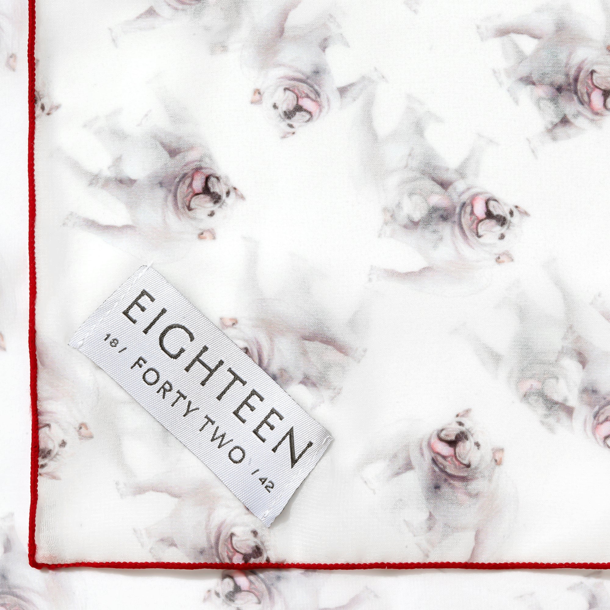 Bulldog Chiffon Scarf | 20" Square Scarf