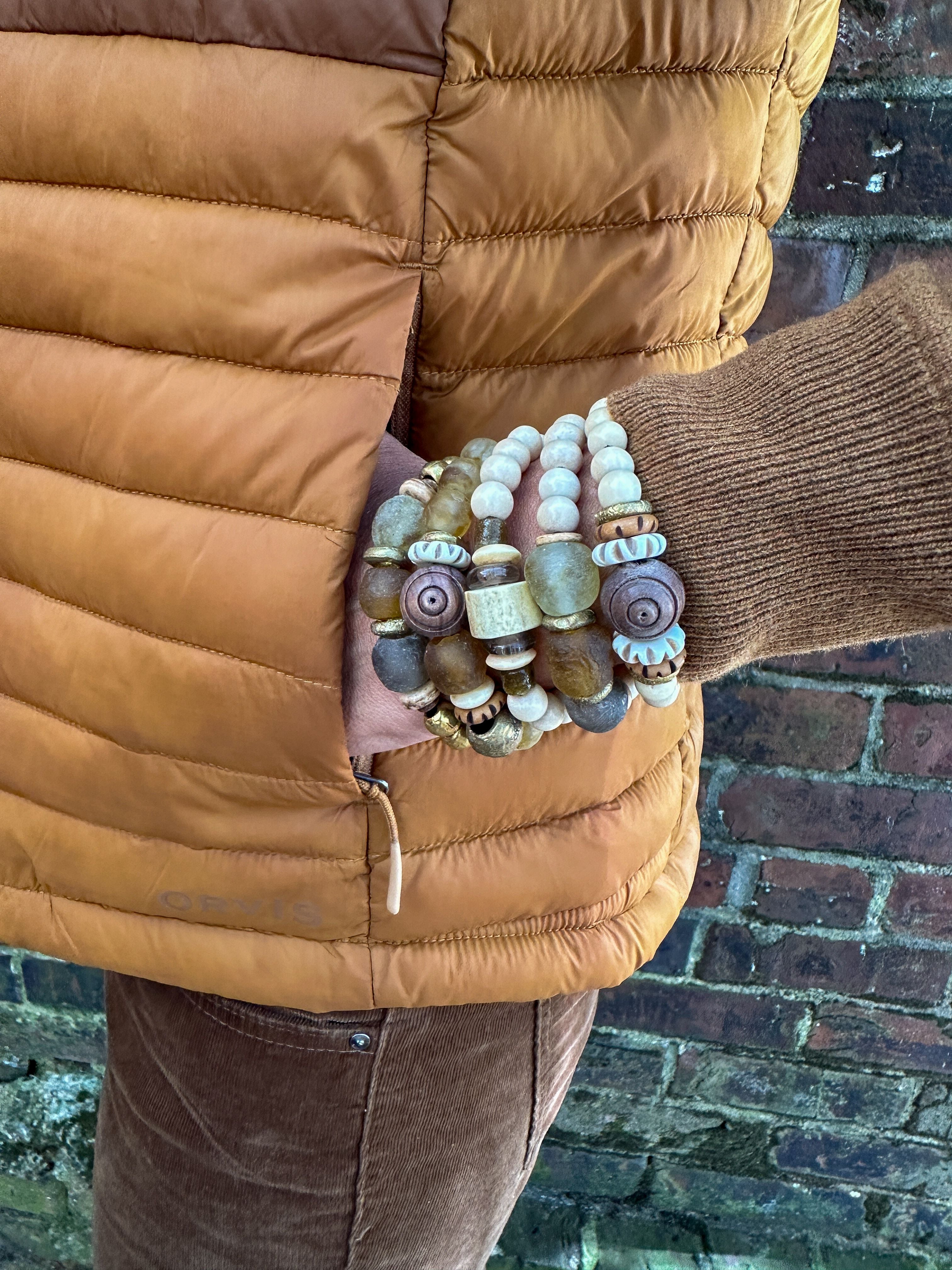 Trio Stack Bracelet Set | Brown Trout