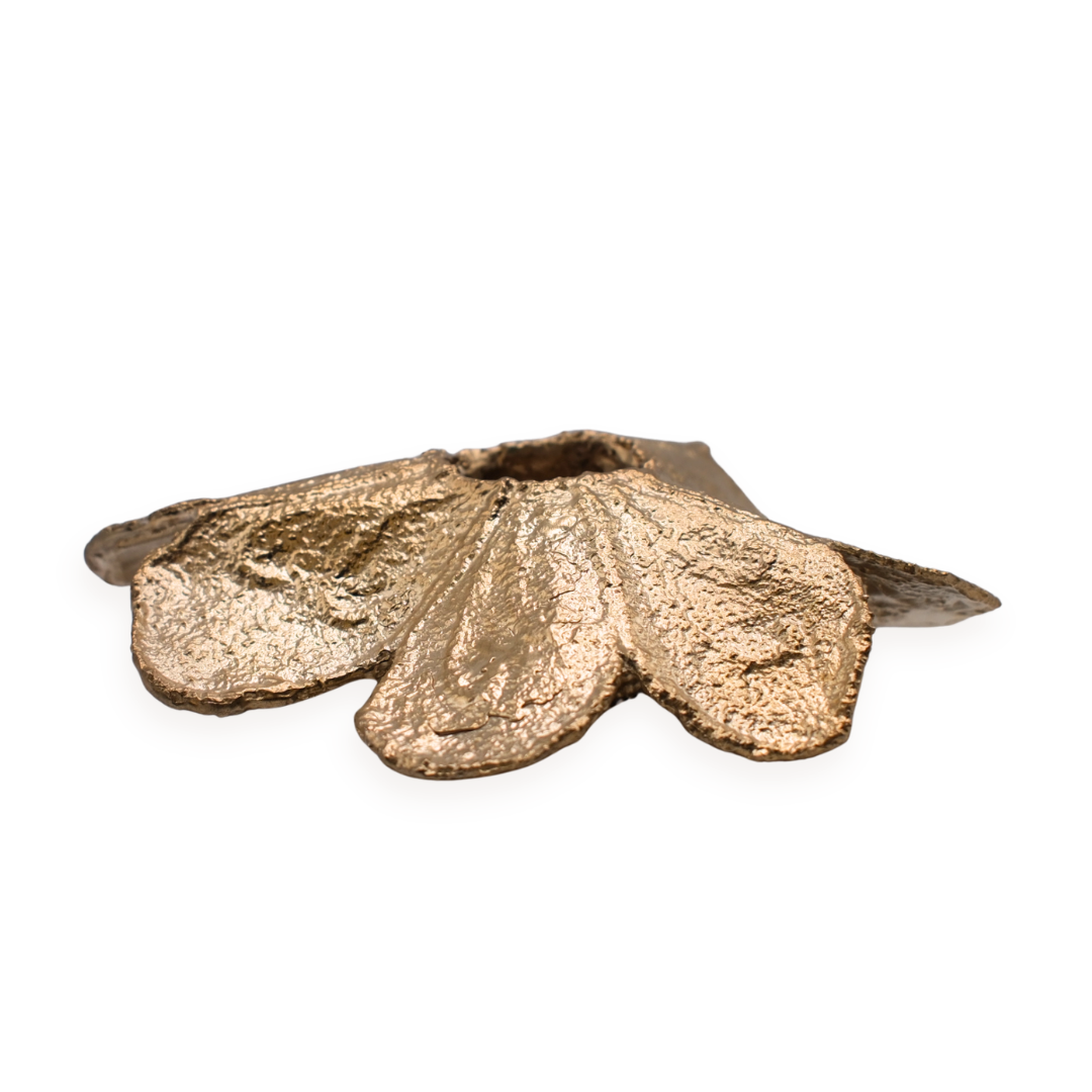 Brass Flower Lace Candlestick Holder