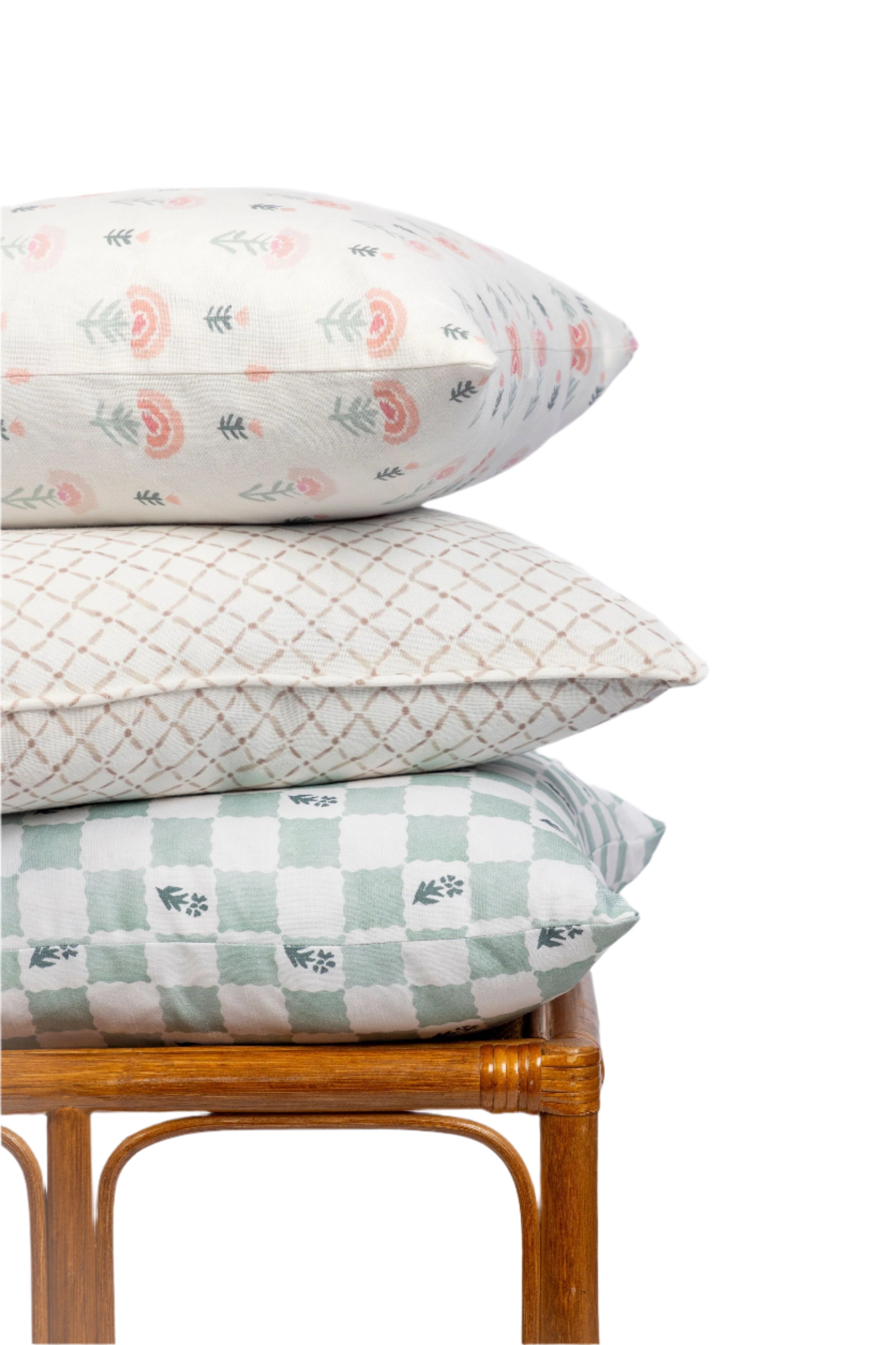 Check Fleur Pillow Cover