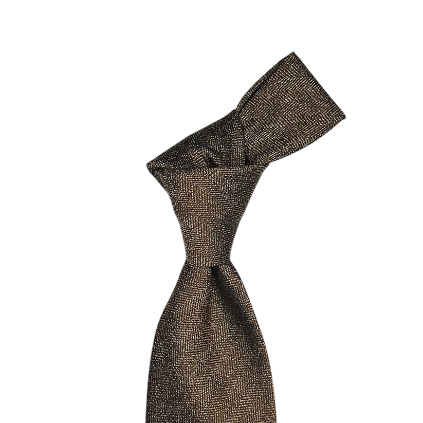Copper Herringbone Jacquard Tie