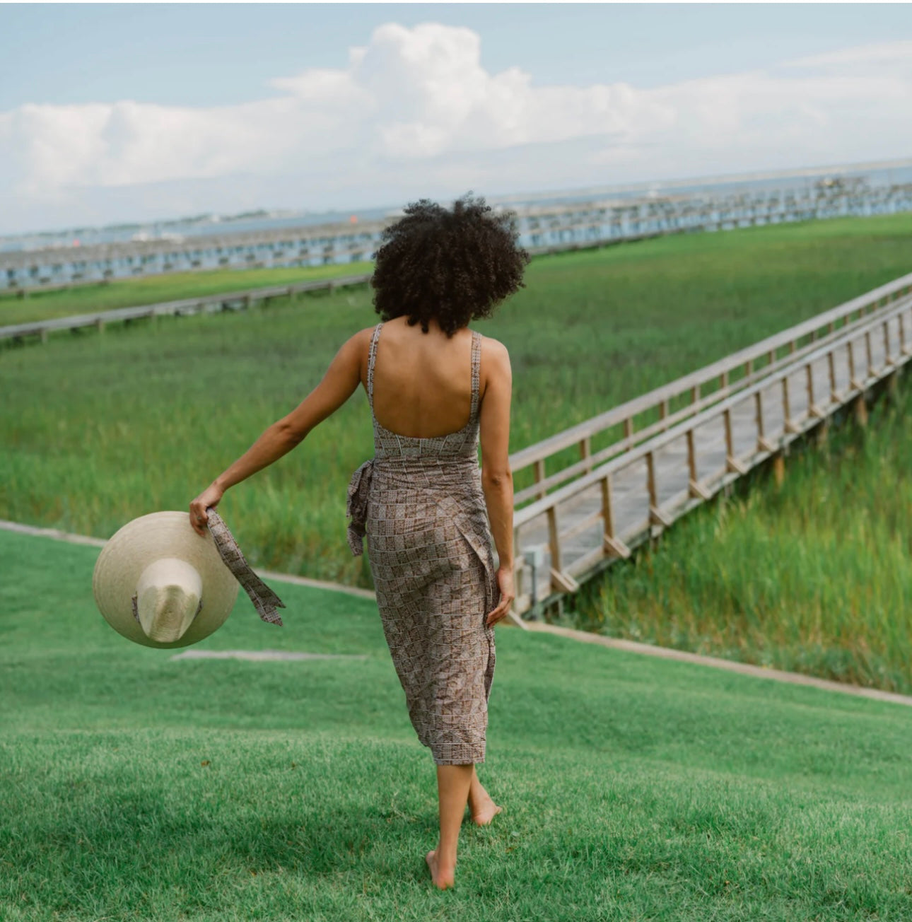 Hollyhock Sun Hat - Dark Olive Green Lanyard with Rose Quartz Toggle