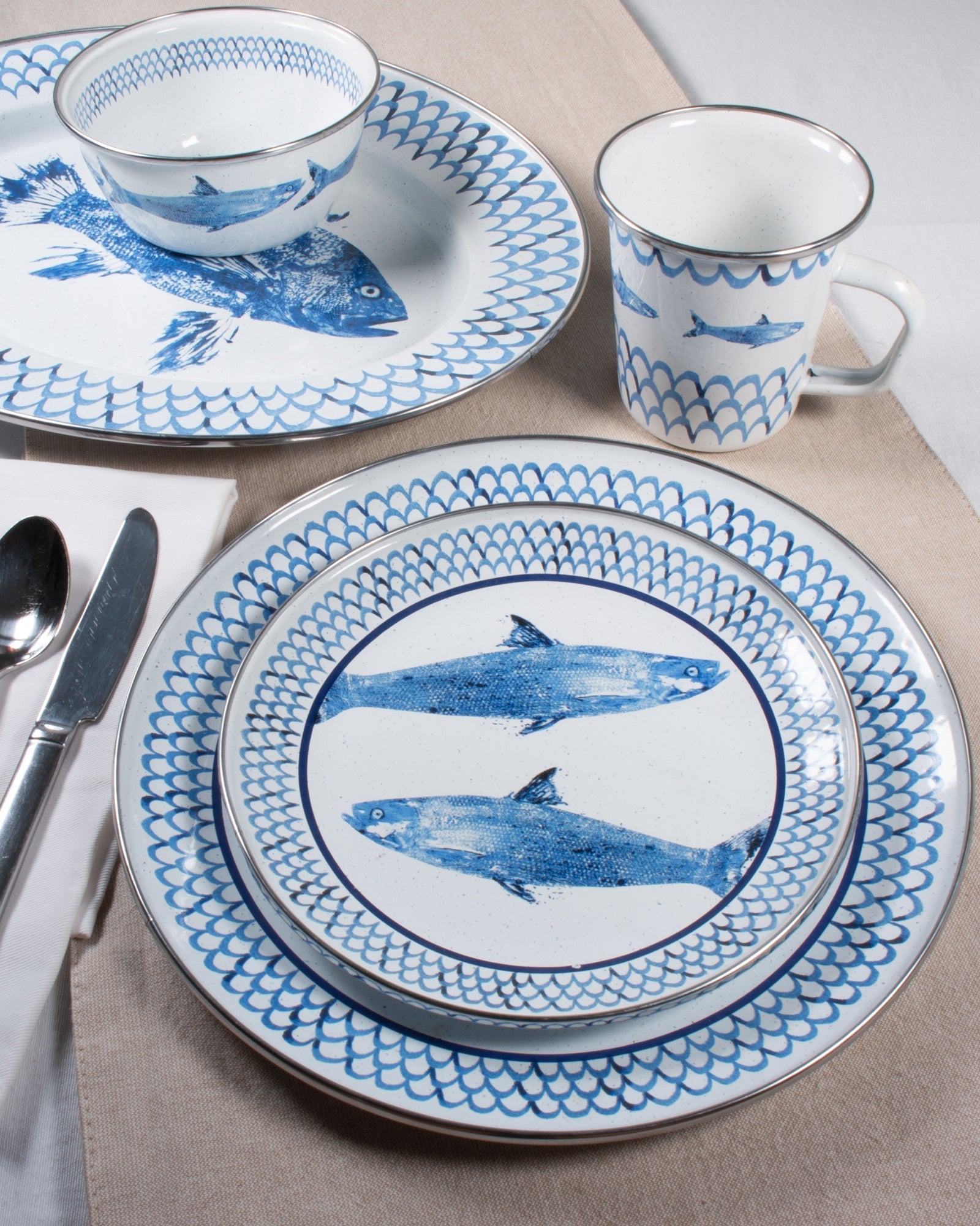 Fish Camp Sandwich Plates - Set of 4