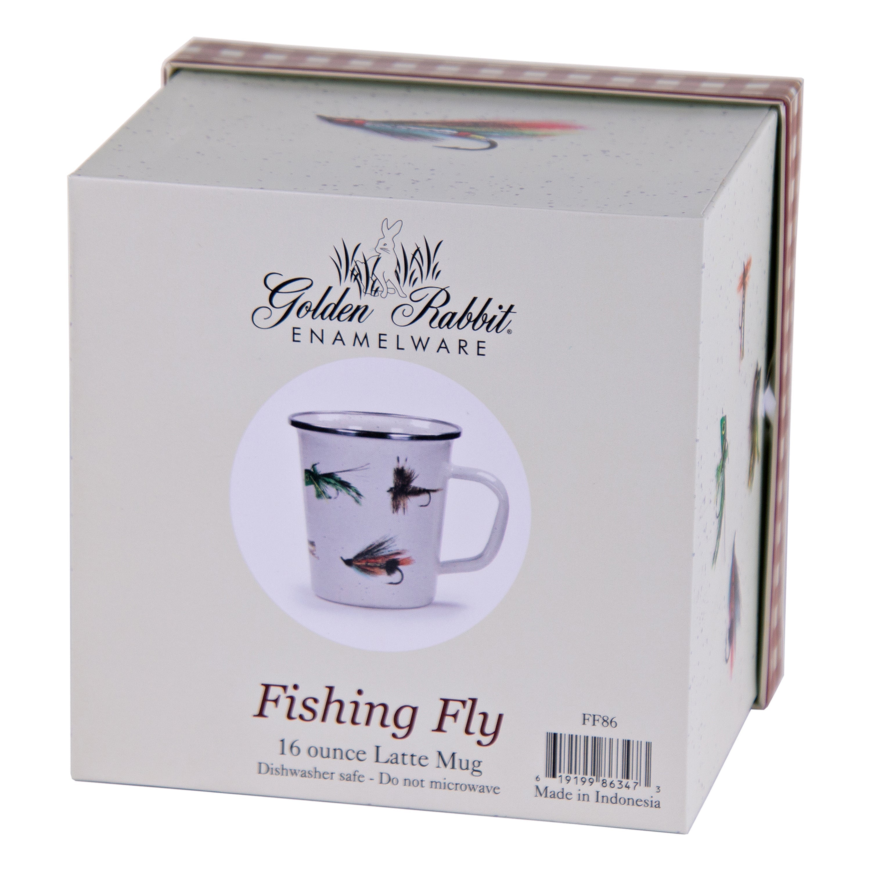 Fishing Fly 16 oz Latte Mug Gift Box