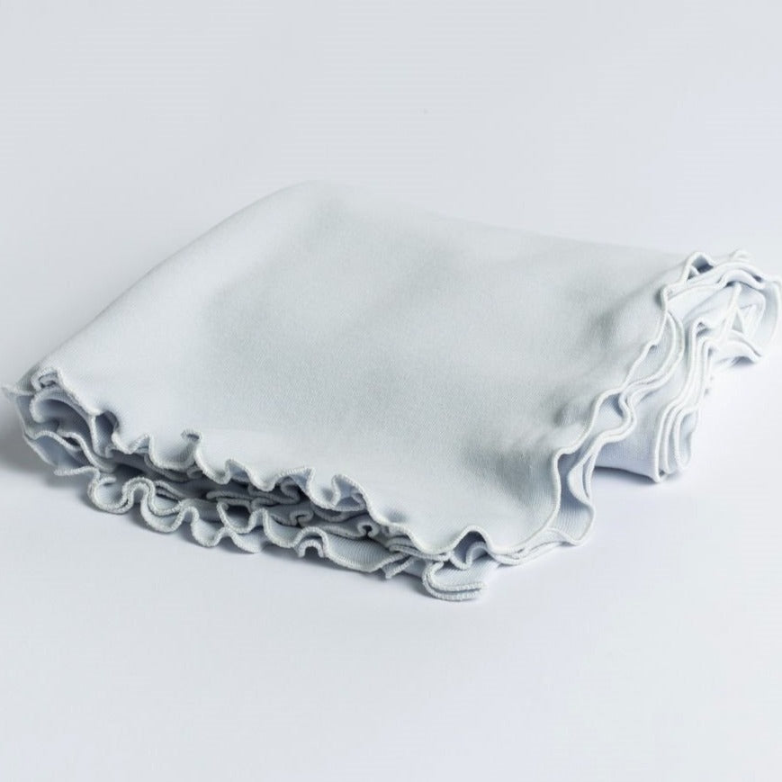 Lettuce Leaf Edge Receiving Blanket - No Ribbon