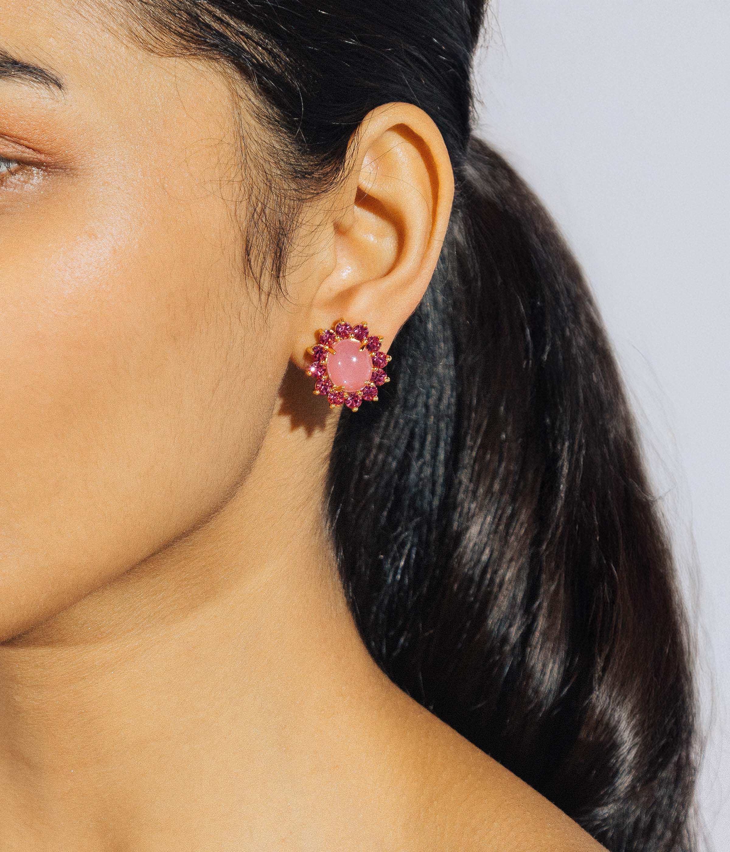 Georgie Stud Earrings in Pink
