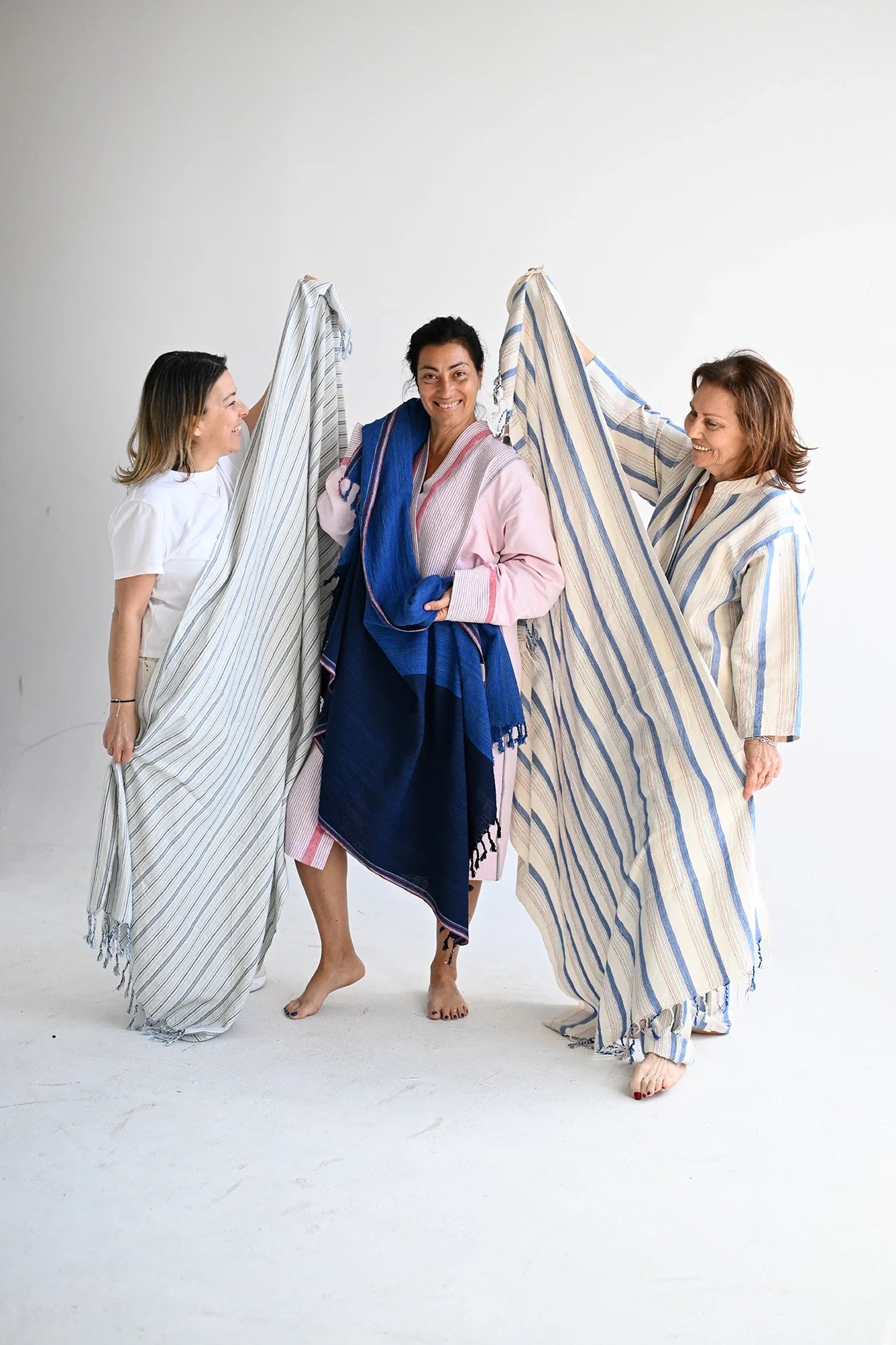 Blue Thin Stripe Cape Towel