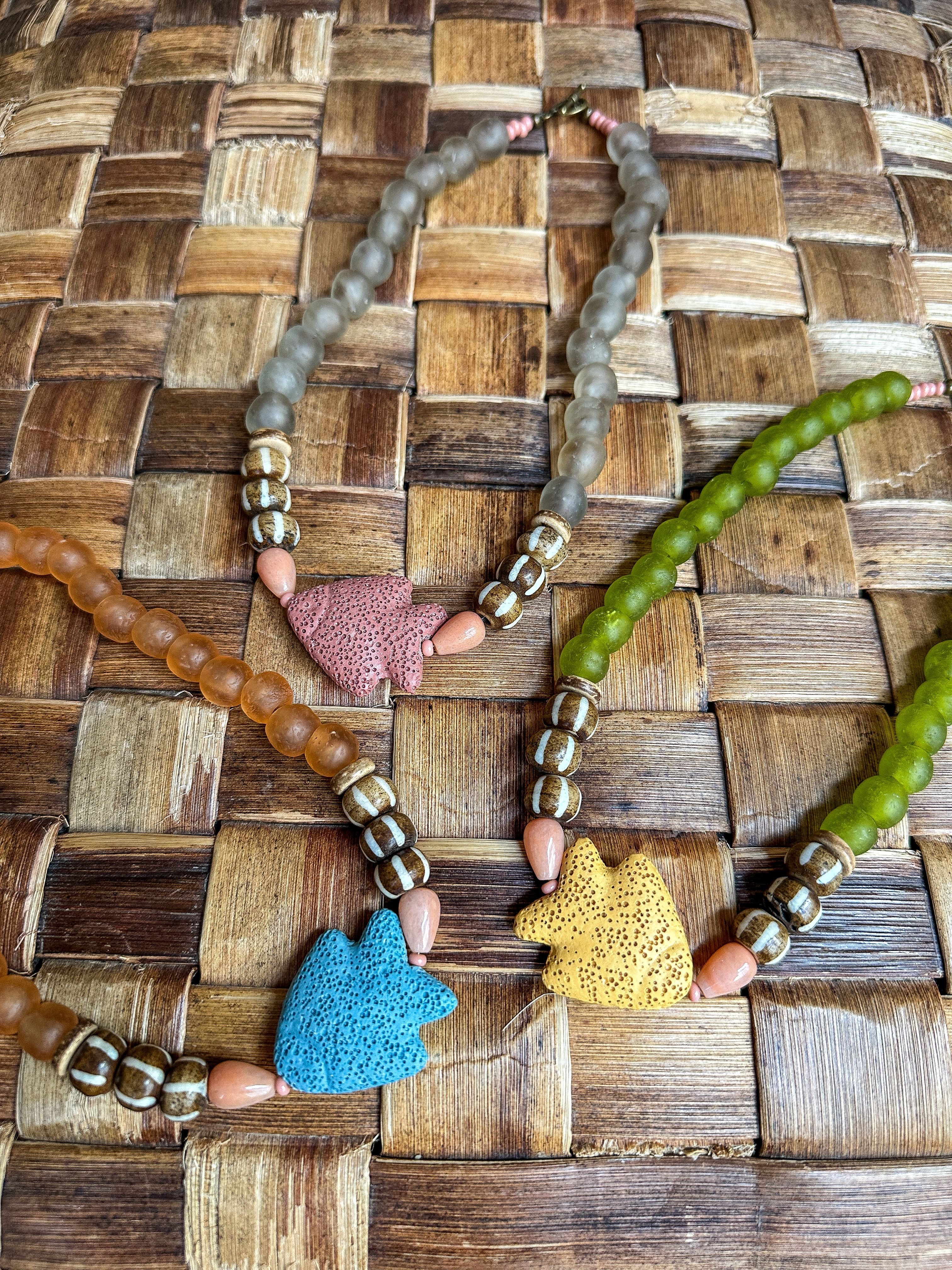 Classic Fish Necklace | Coral Blush
