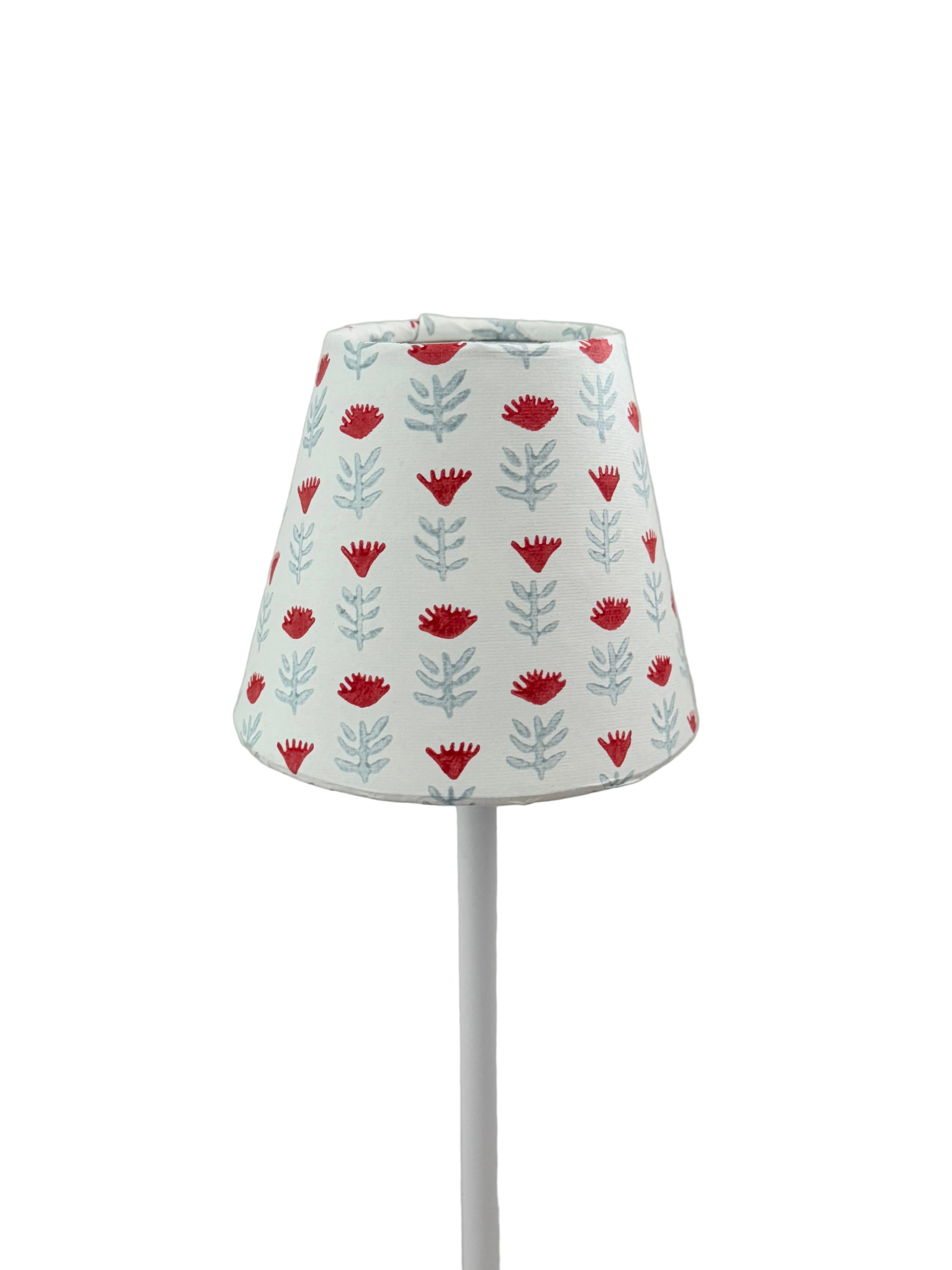 Block Printed Shade for Cordless LED Lamps