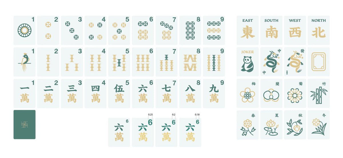 Tradewind Mahjong Tiles - Mint & Sea | Backordered Ships Nov 11