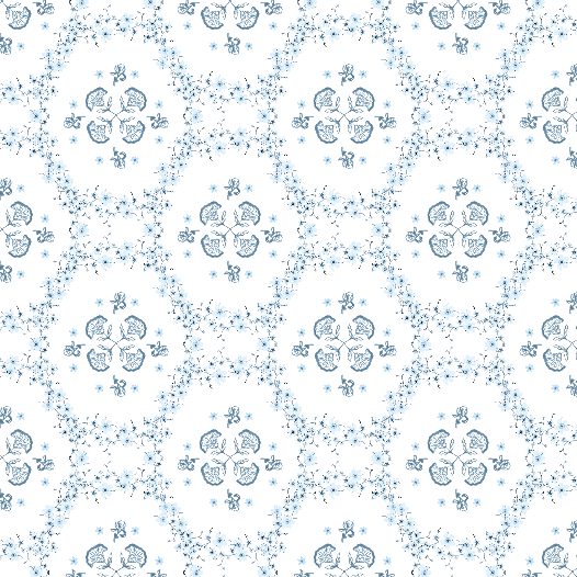 Square Scalloped Placemat | Floral Trellis