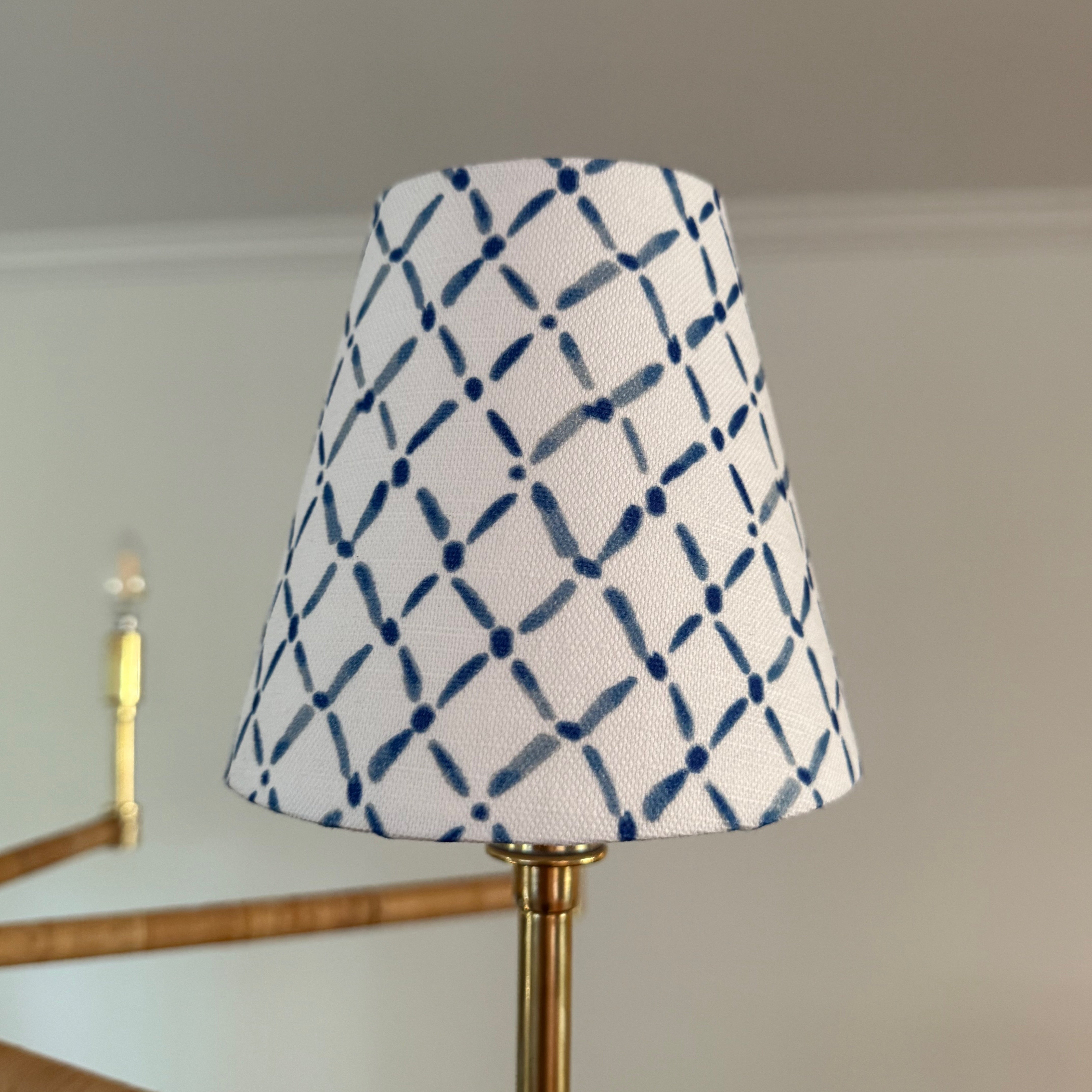 Candle Clip Sconce Shade in Block Print Floral