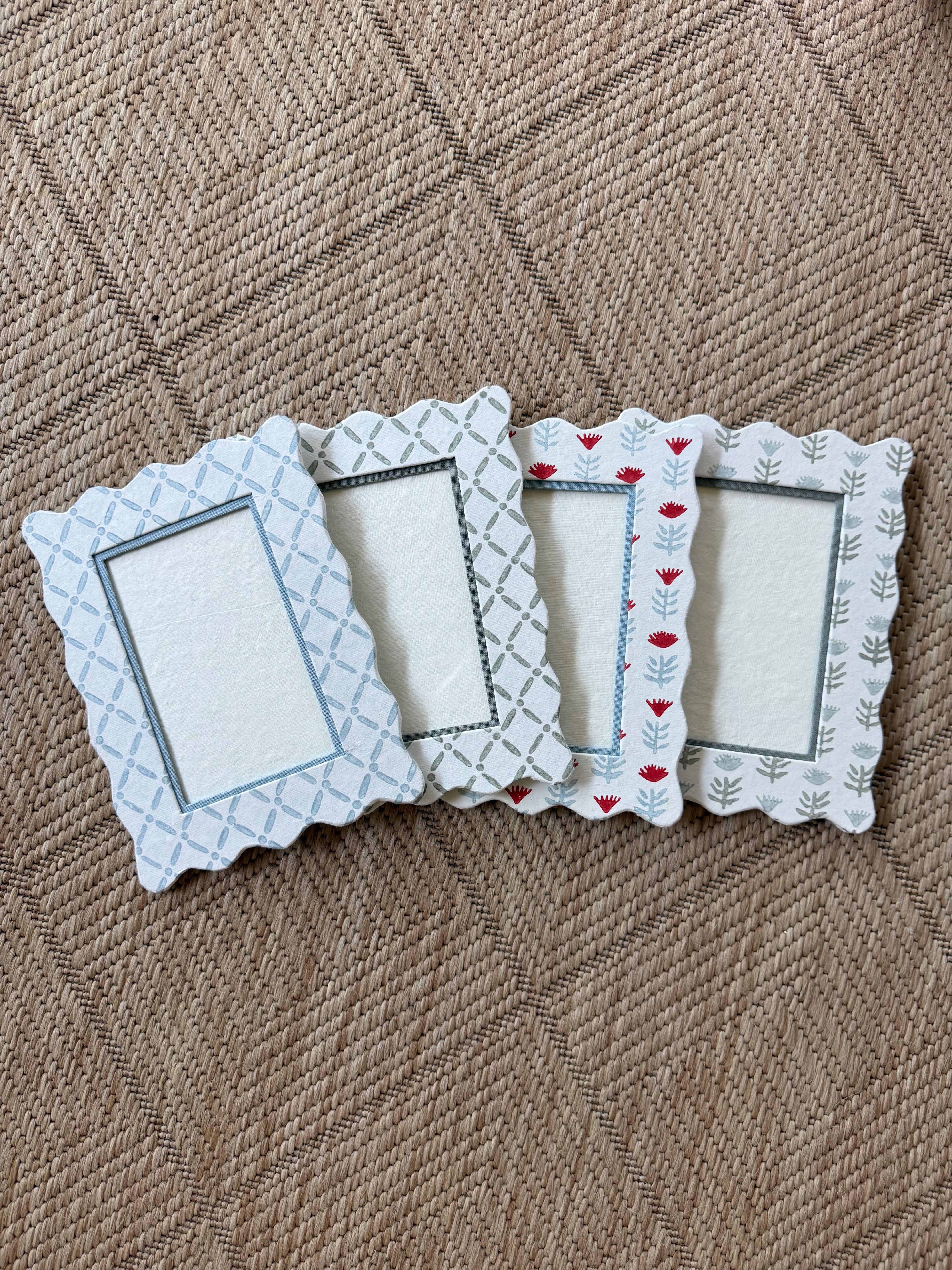 4x6 Block Printed Frame - Claire Poppy
