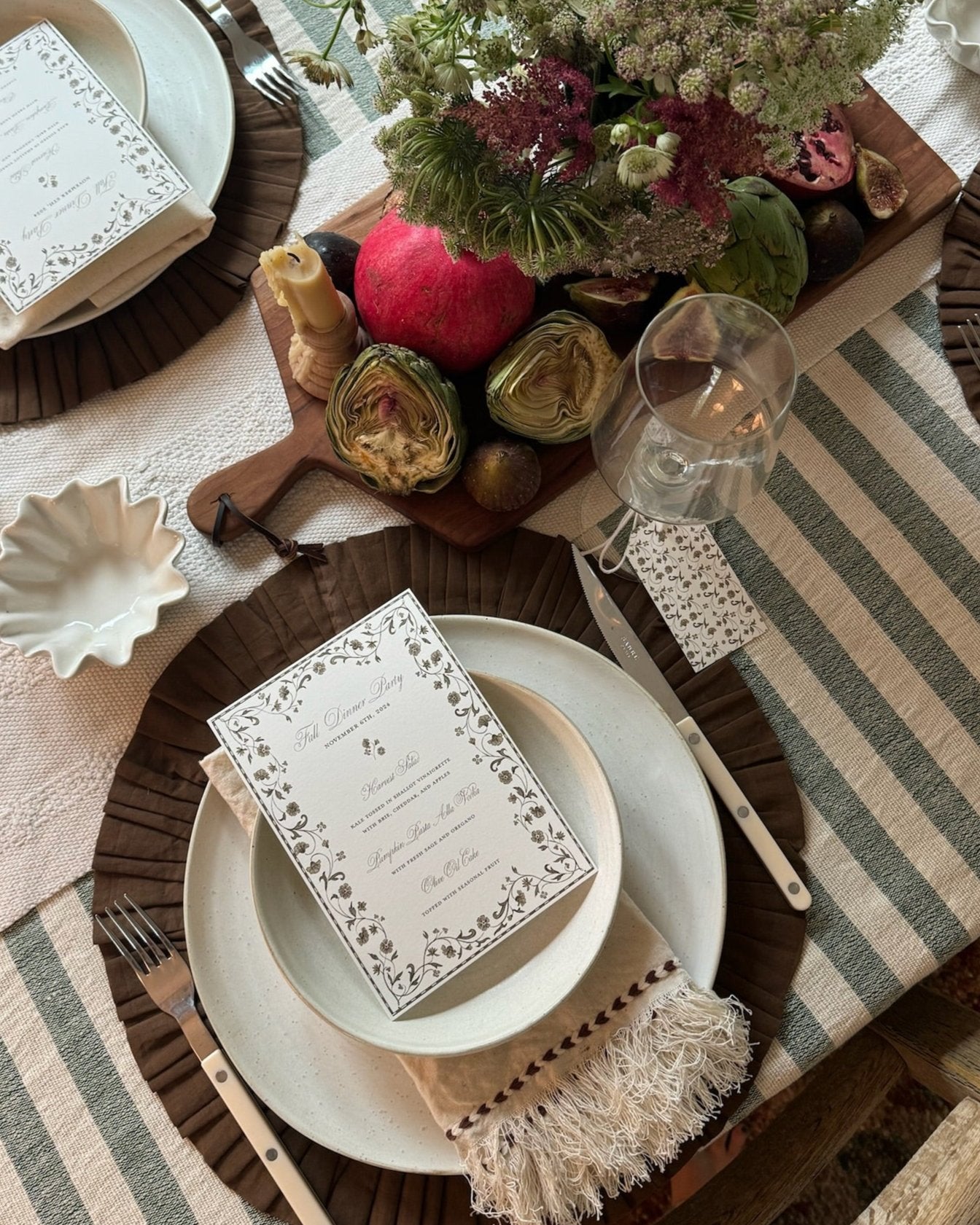 Chocolate Braid Detail Napkins Set of 2