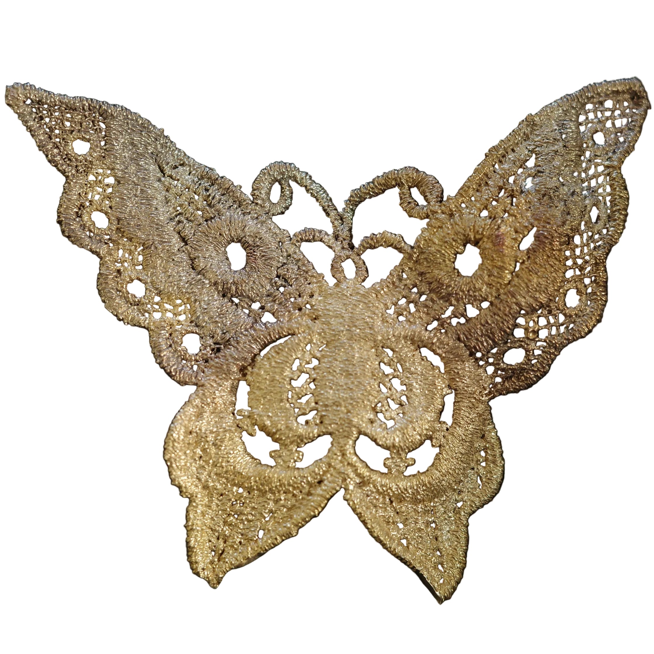 Large Lace Butterfly Brooch