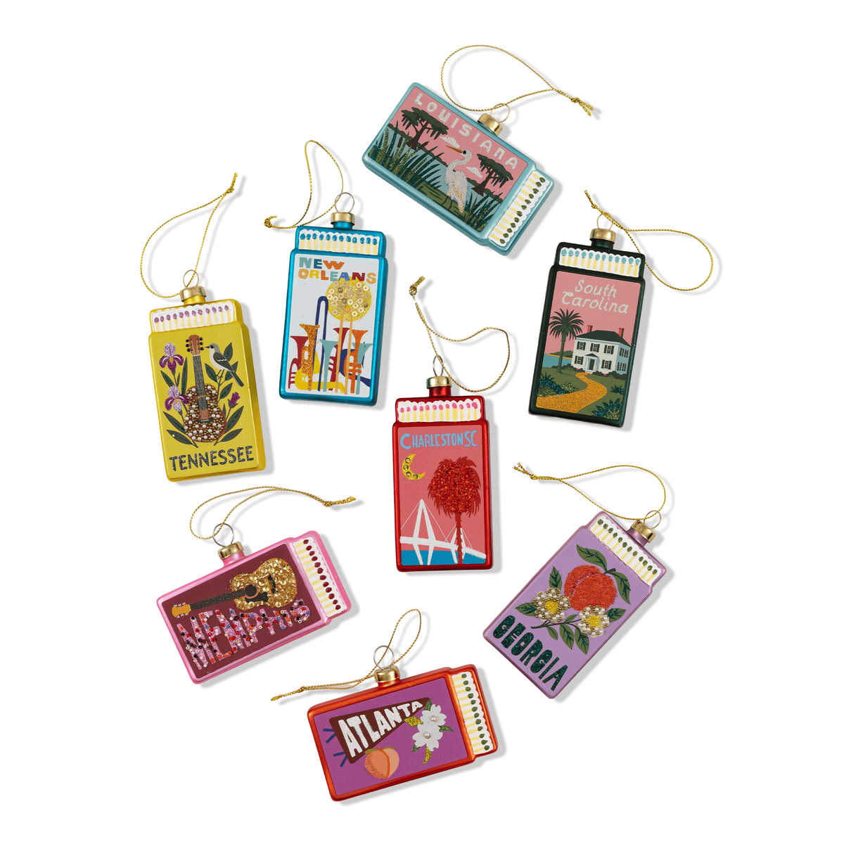 Matchbook Ornament - Charleston