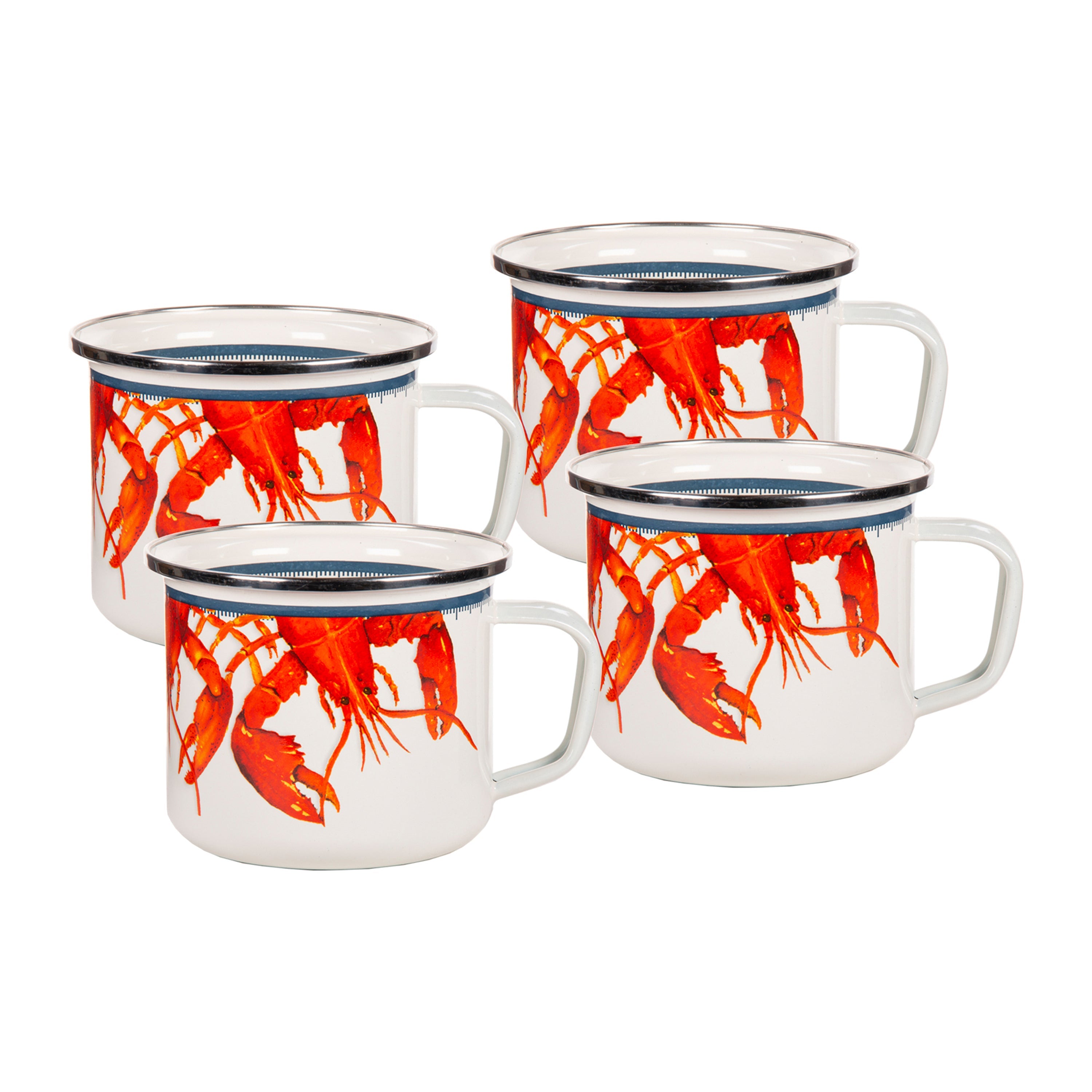 Lobster 24 oz Grande Mugs - Set of 4