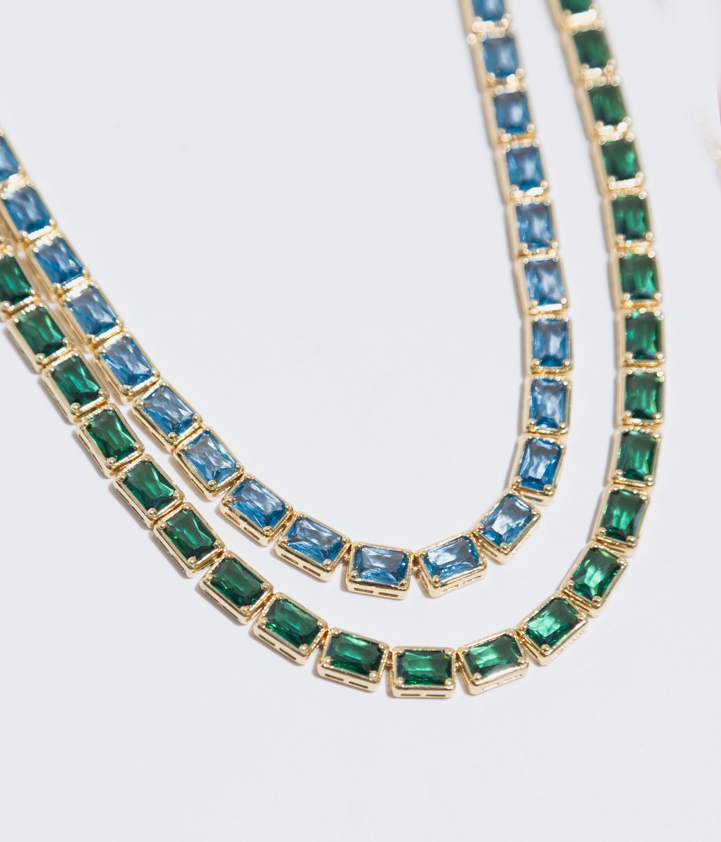 Liza Slider Necklace in Smoked Sapphire